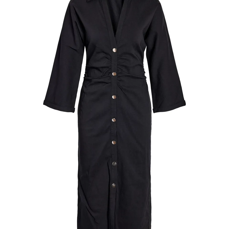Noisy May Josefina robe chemise midi col V boutons