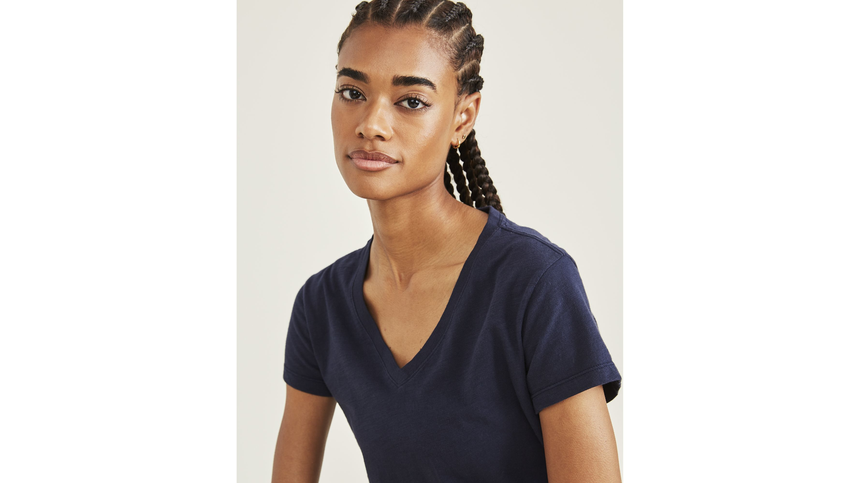 Dockers Favorite t-shirt col V femme bleu marine
