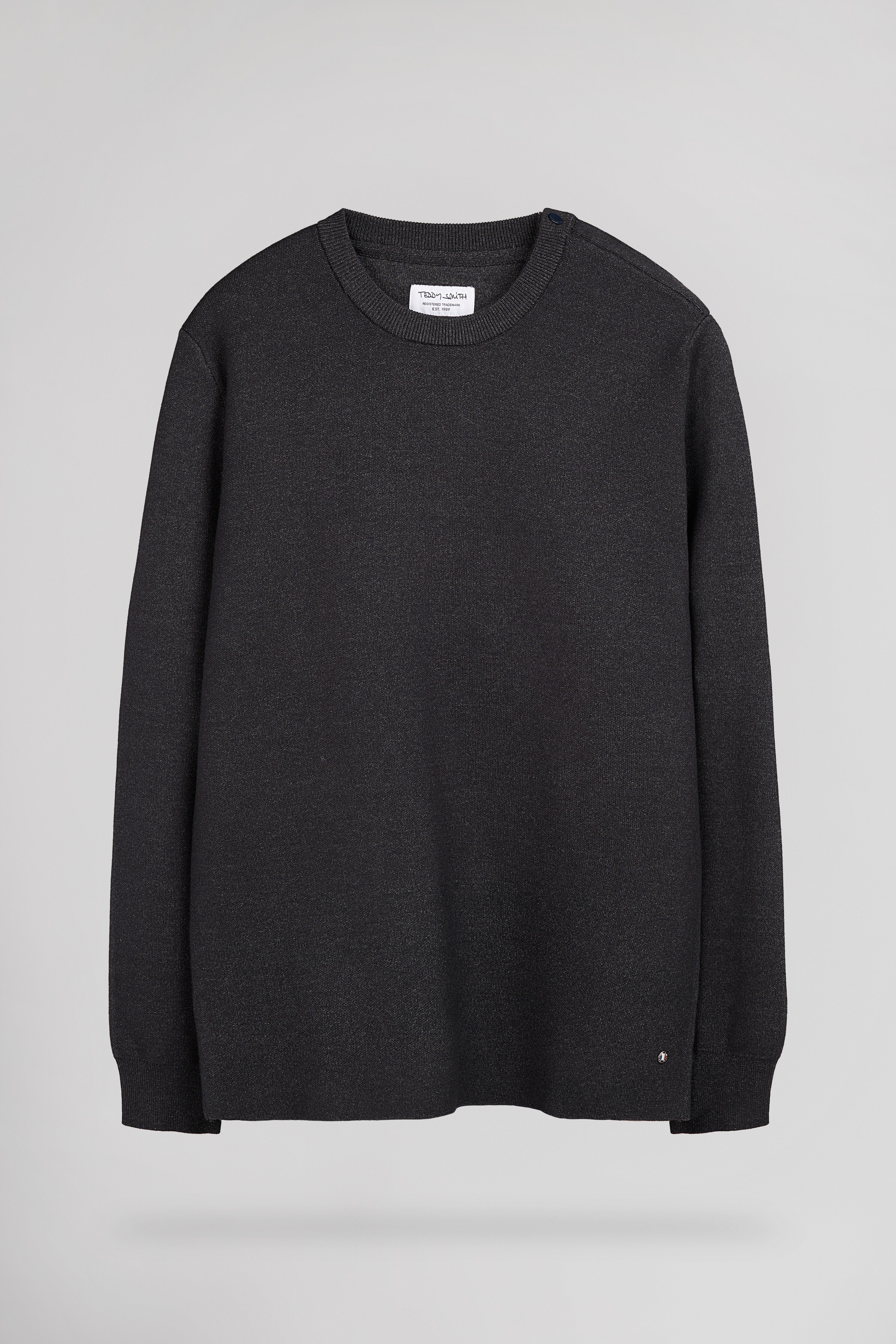 TEDDY SMITH P-DRYSTAN pull homme noir chiné col rond