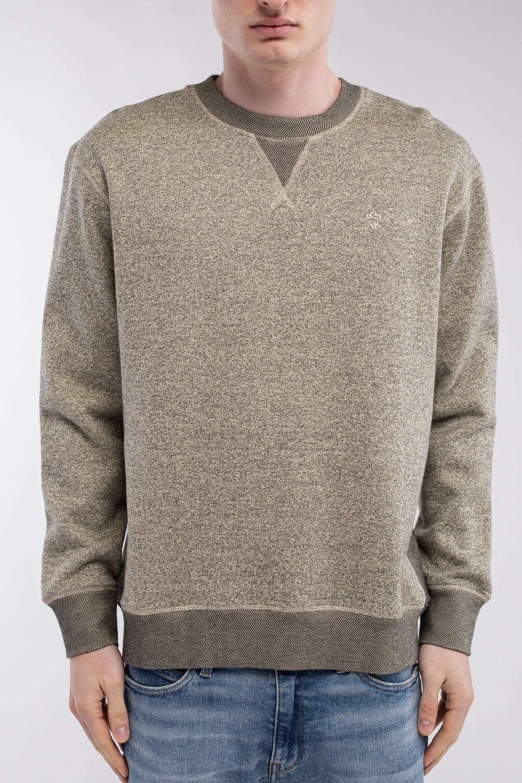 Teddy Smith S-Yanis RC sweat homme beige chiné loose