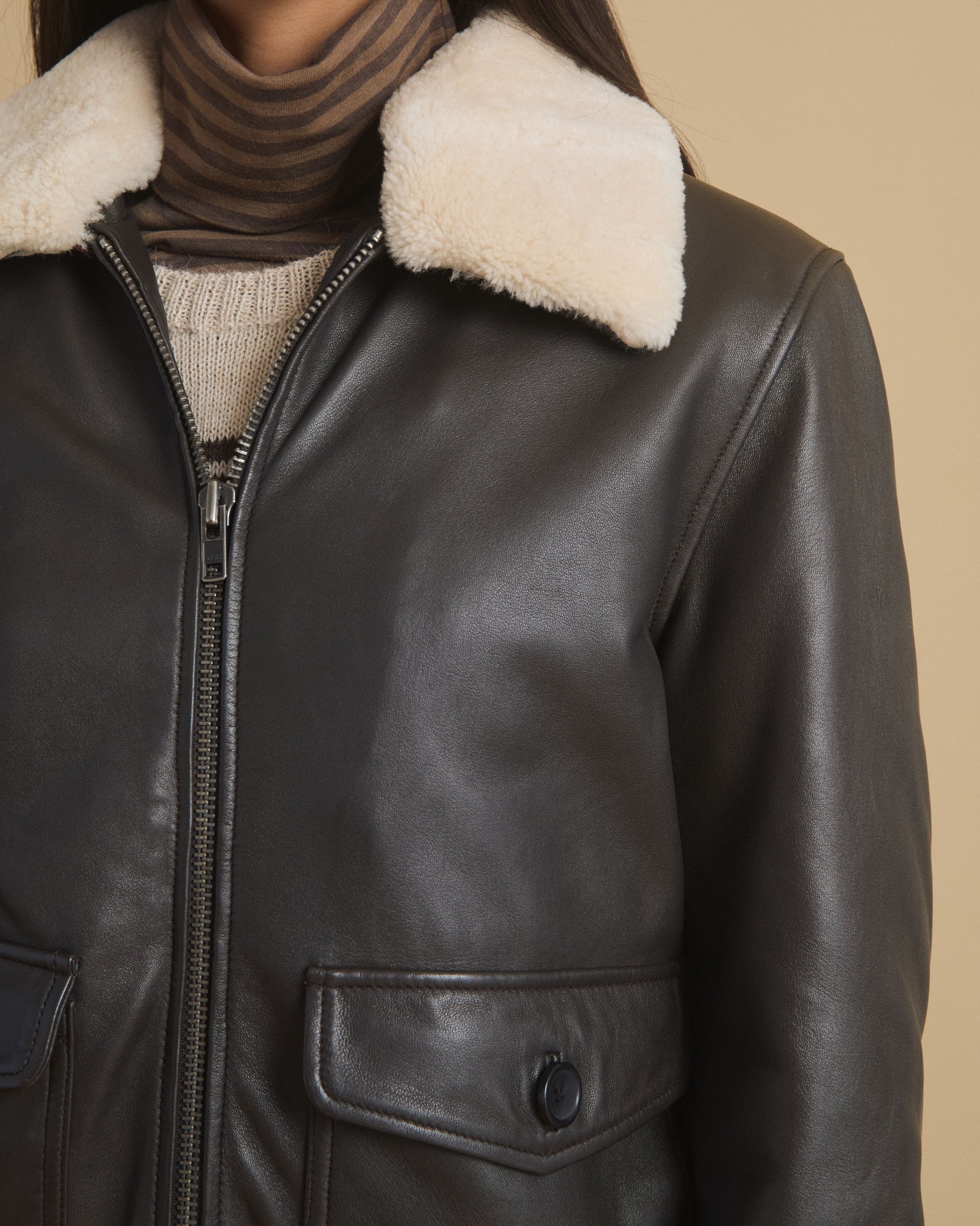 DIEGA BOMBER JACKET blouson cuir réversible