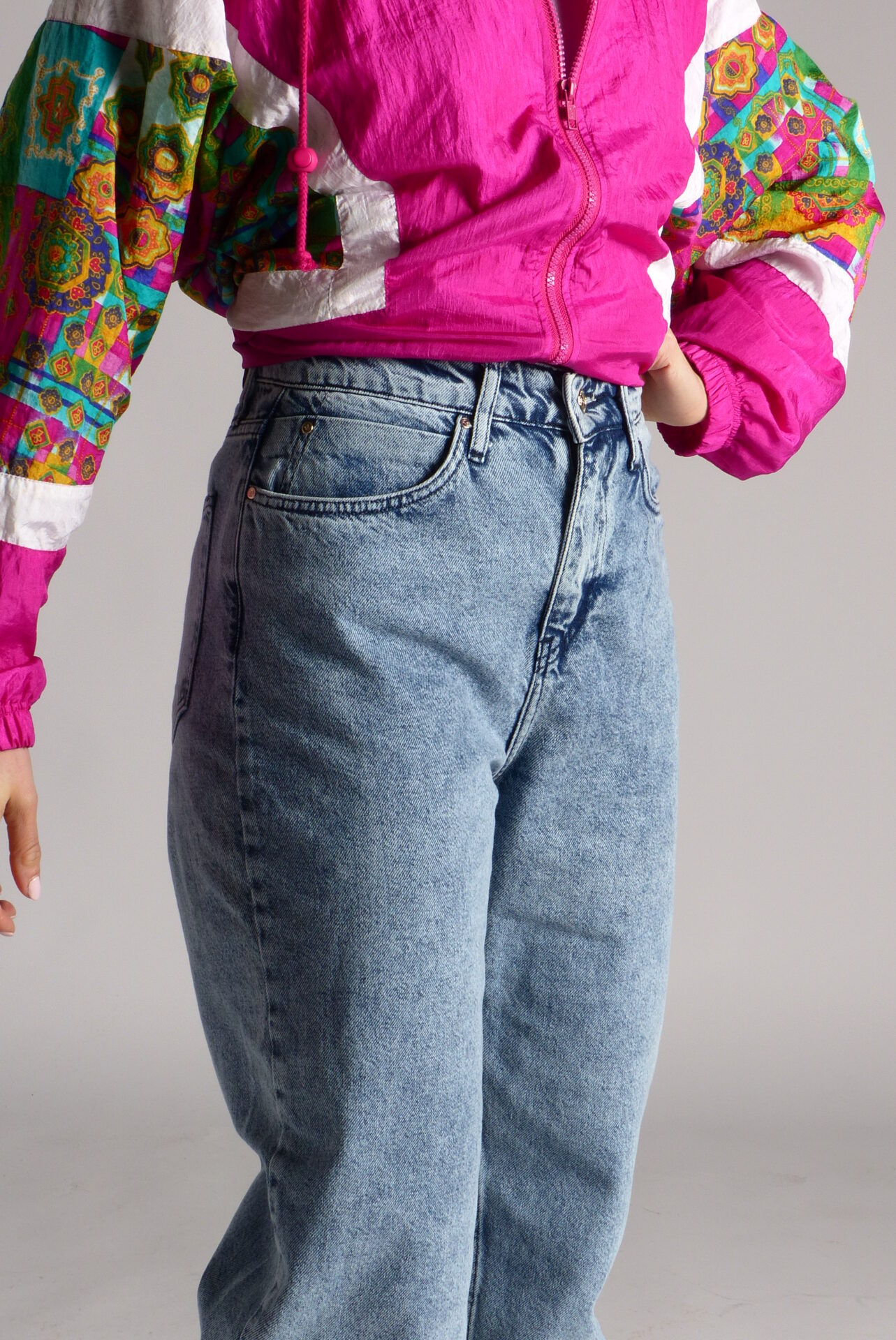 AA Spontané Rétro Mom 80's jean bleu taille haute