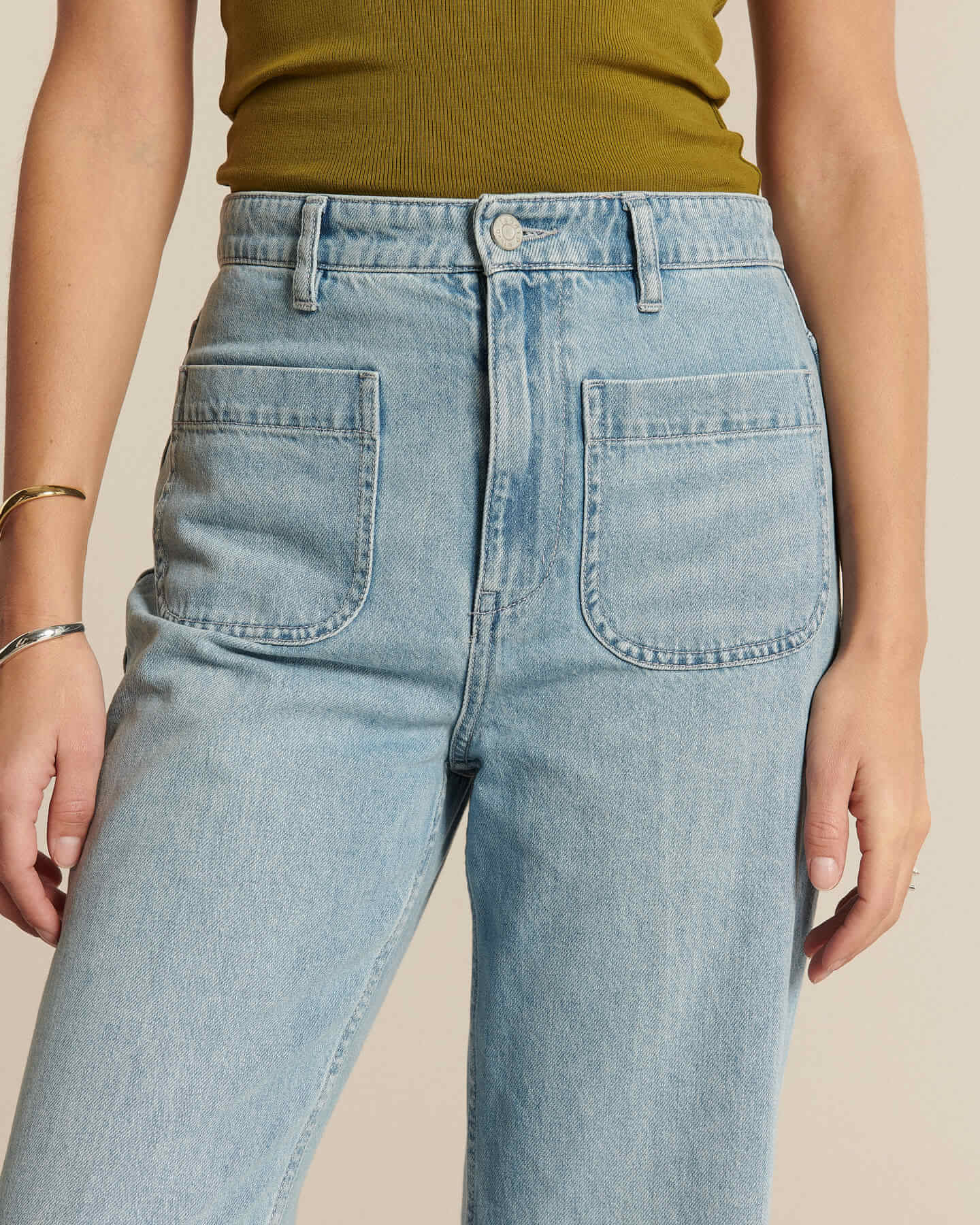 Labdip Samuel IN 09 jean taille haute dusty blue