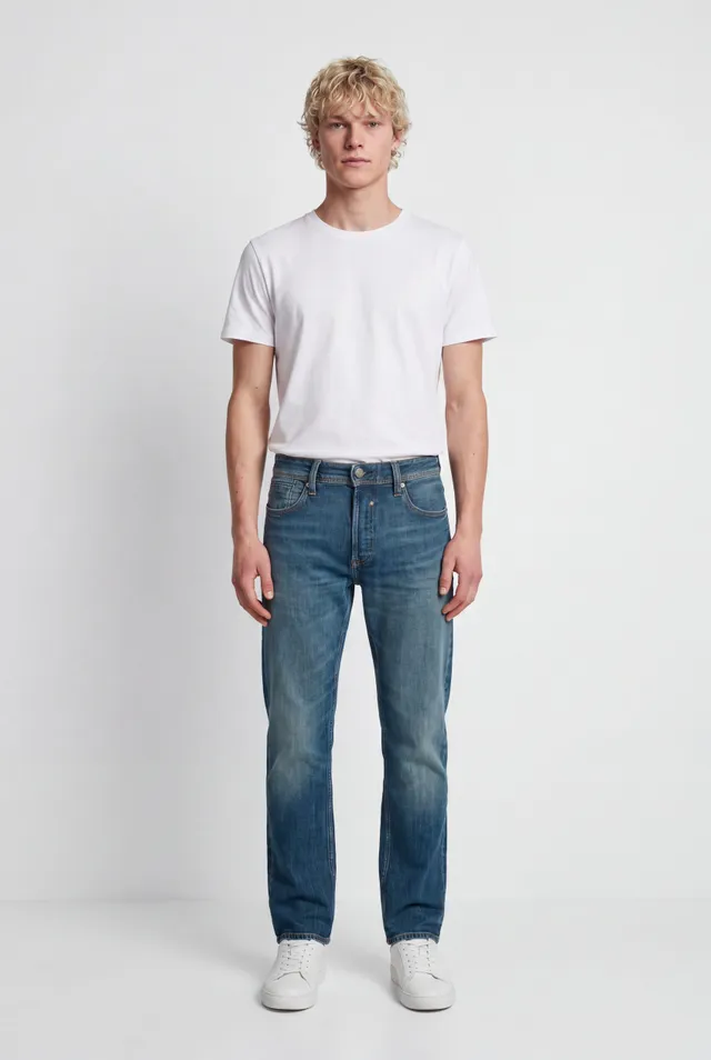 Teddy Smith Reg L32 jean droit gris bleu délavé L32