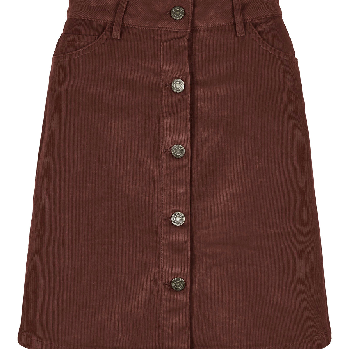 Noisy May jupe velours trapèze boutonnée coton stretch
