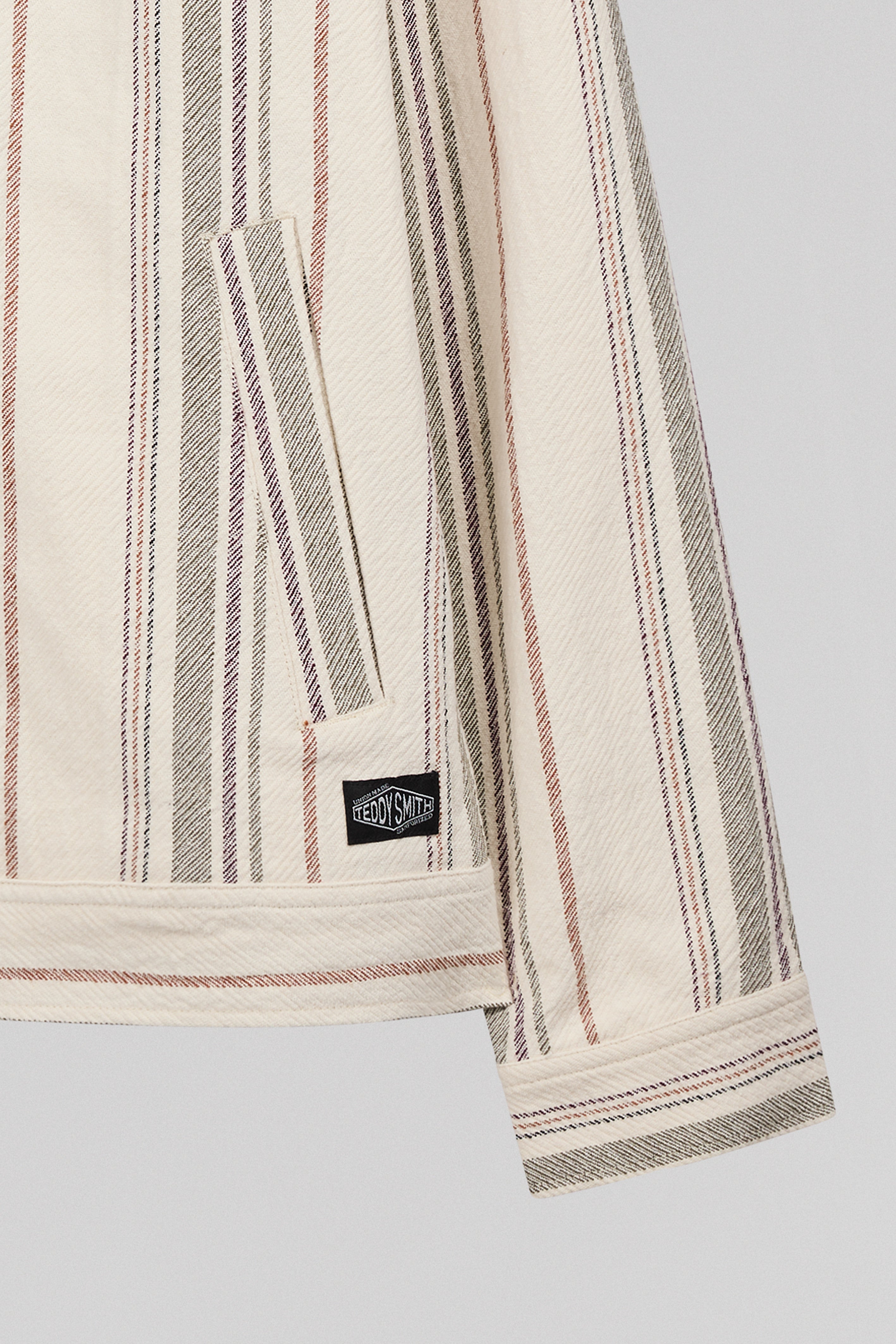 Teddy Smith B-Sheldon Cream veste rayée crème
