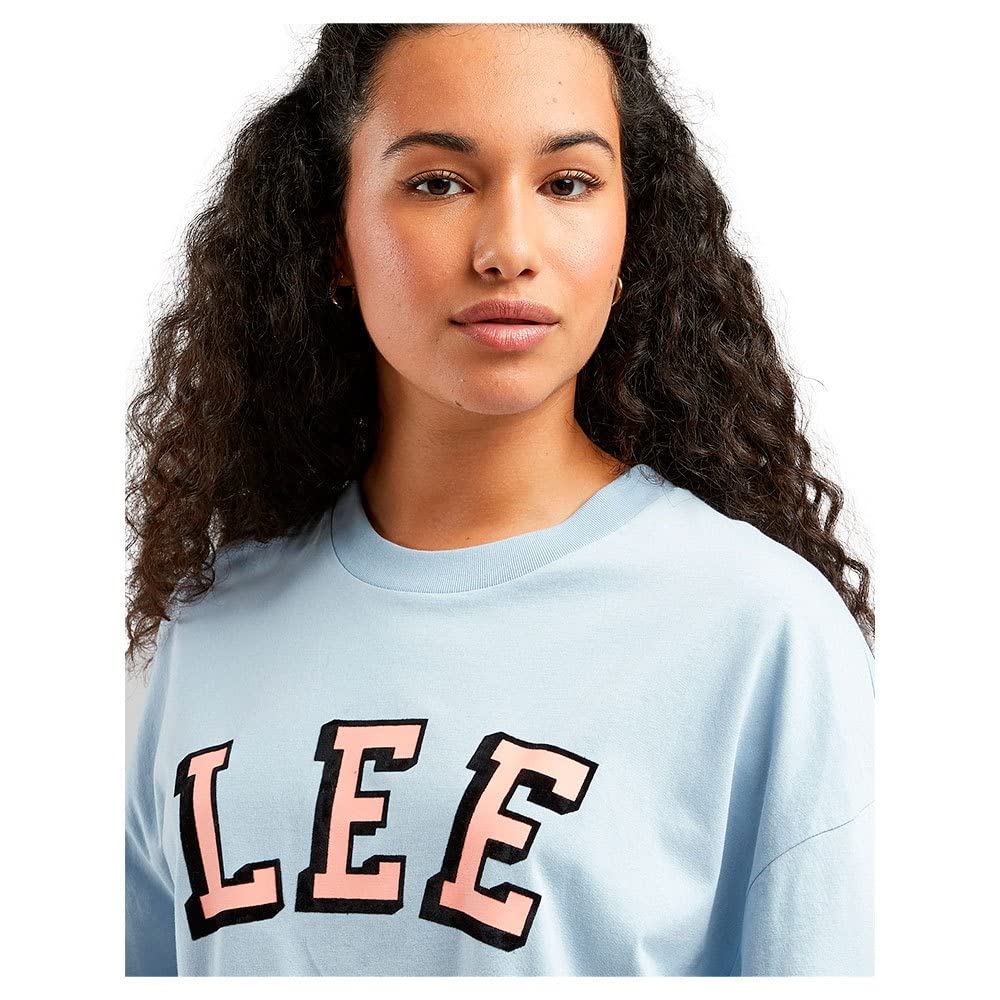 Lee Relaxed T-shirt femme col rond bleu