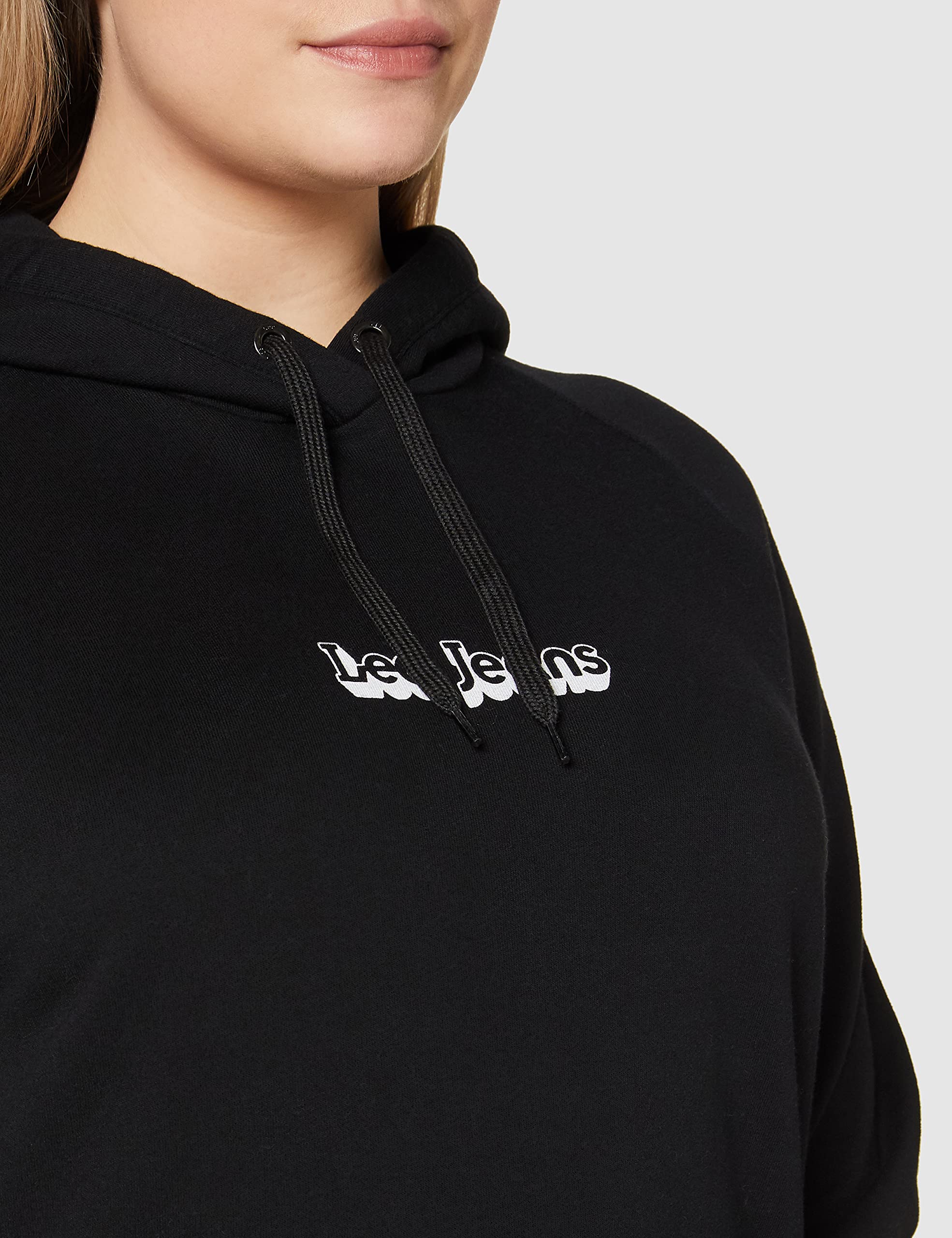 Lee Hoodie sweat à capuche femme noir manches longues