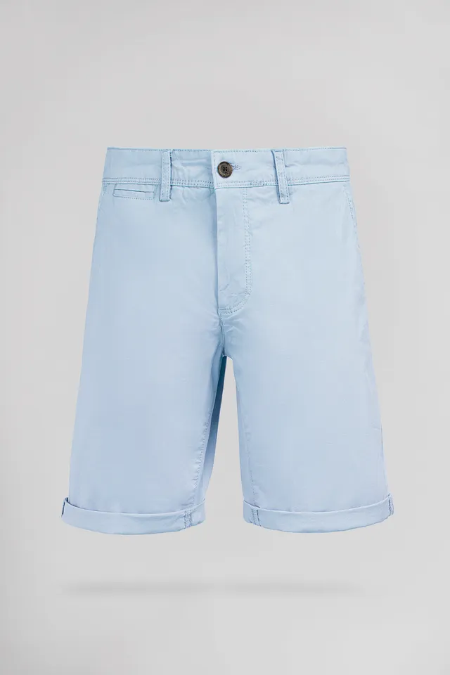Teddy Smith Chino Pastel Blue short homme bleu coton