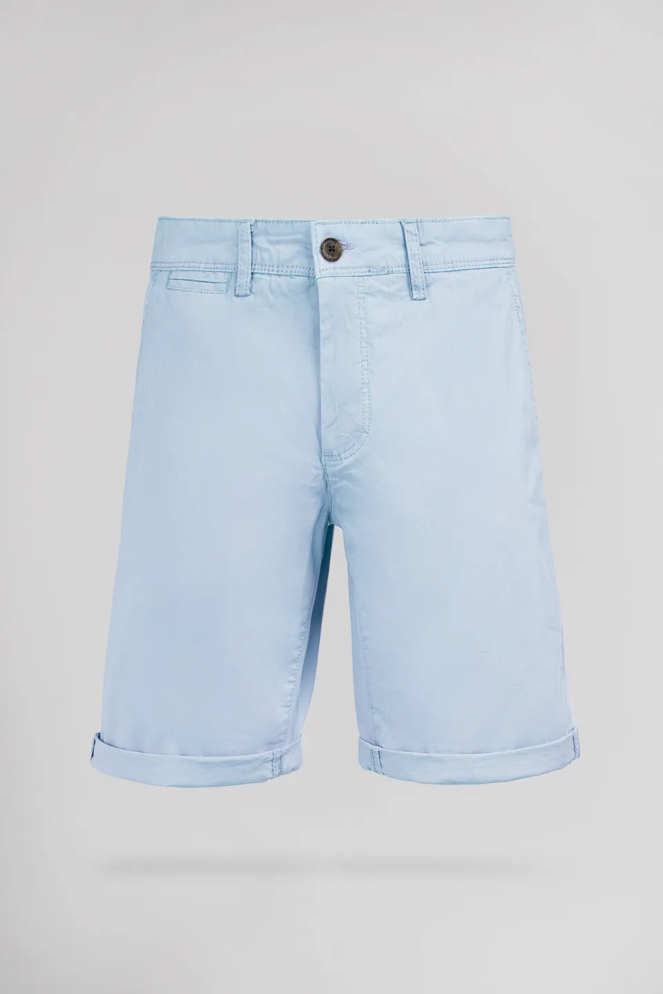 Teddy Smith Chino Pastel Blue short homme bleu coton
