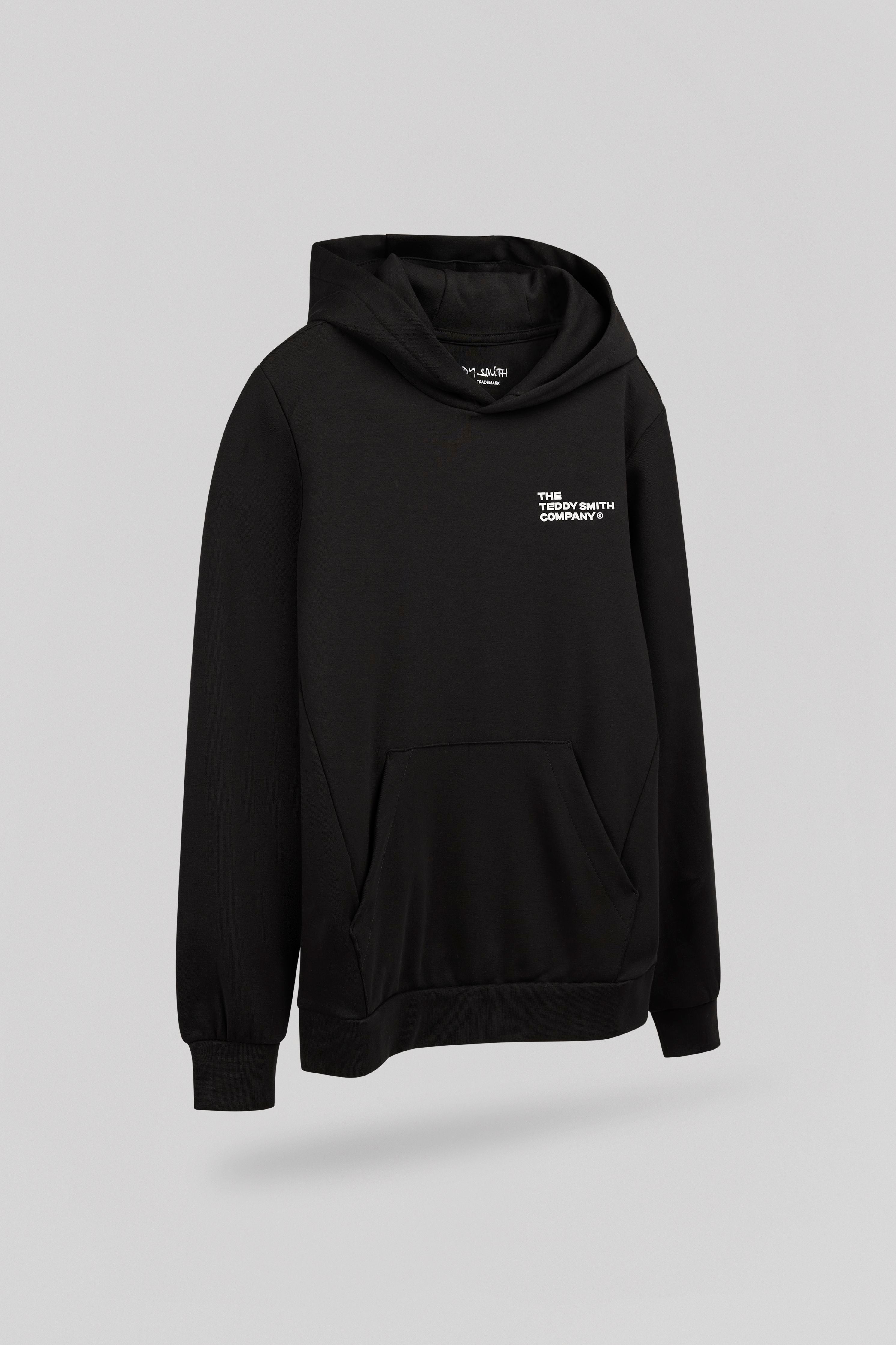 Teddy Smith S-Company Hoody JR sweat capuche garçon noir coton