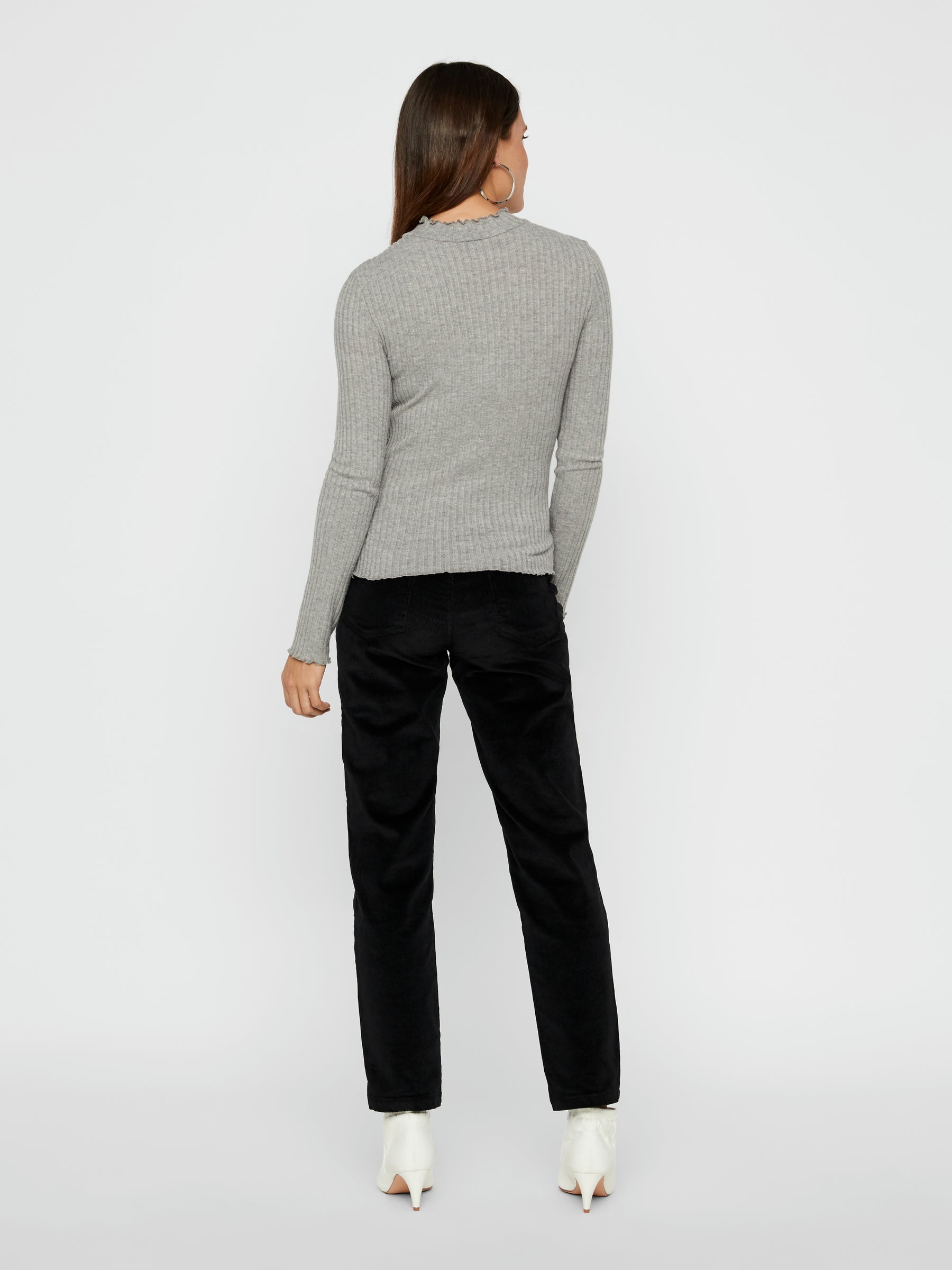 Noisy May pull col montant maille douce regular
