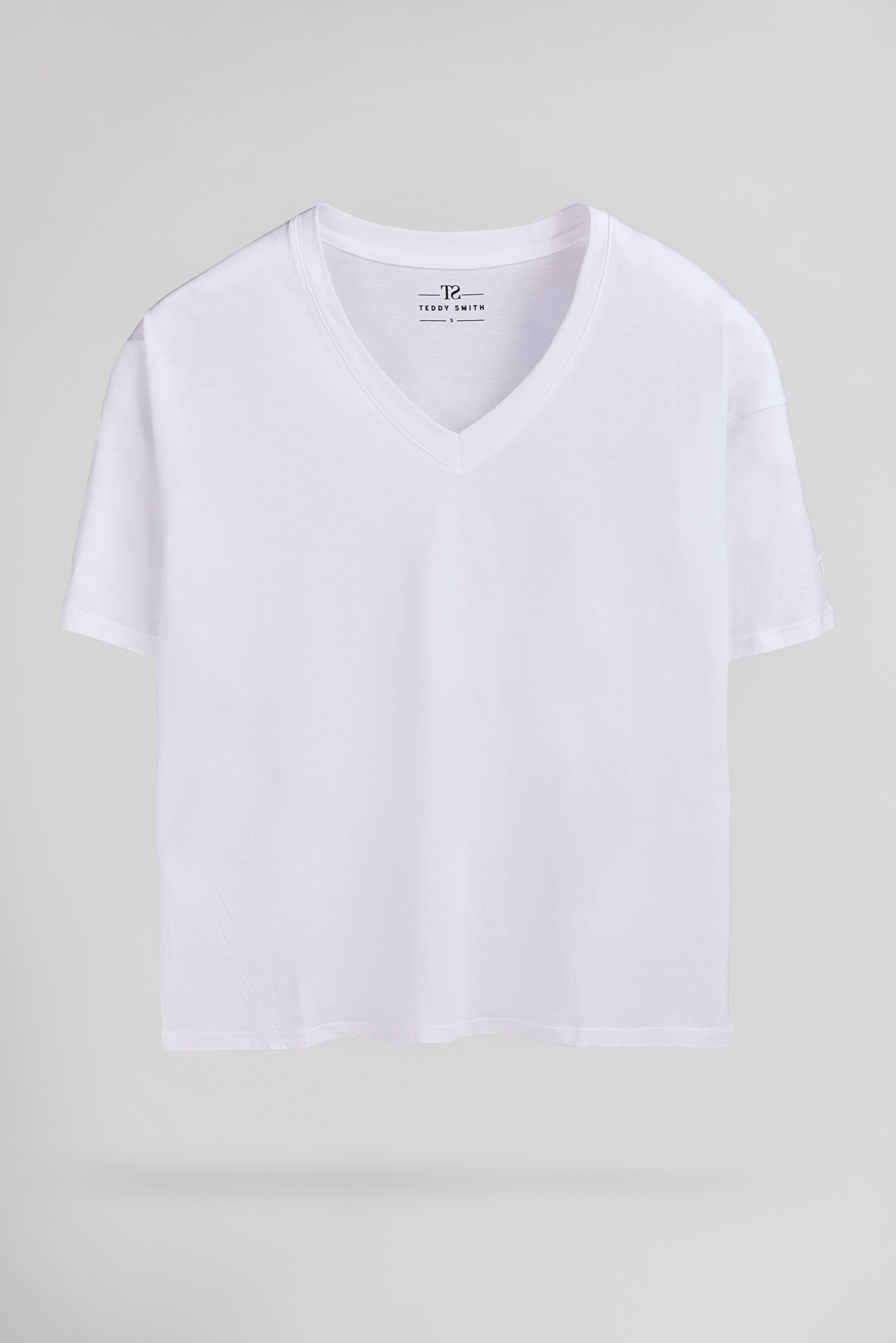 Teddy Smith T-Perle MC t-shirt col V blanc femme
