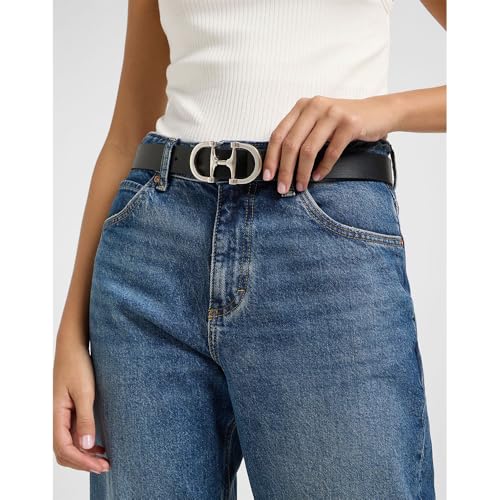 Lee Double Clasp Belt ceinture femme cuir noir taille 80