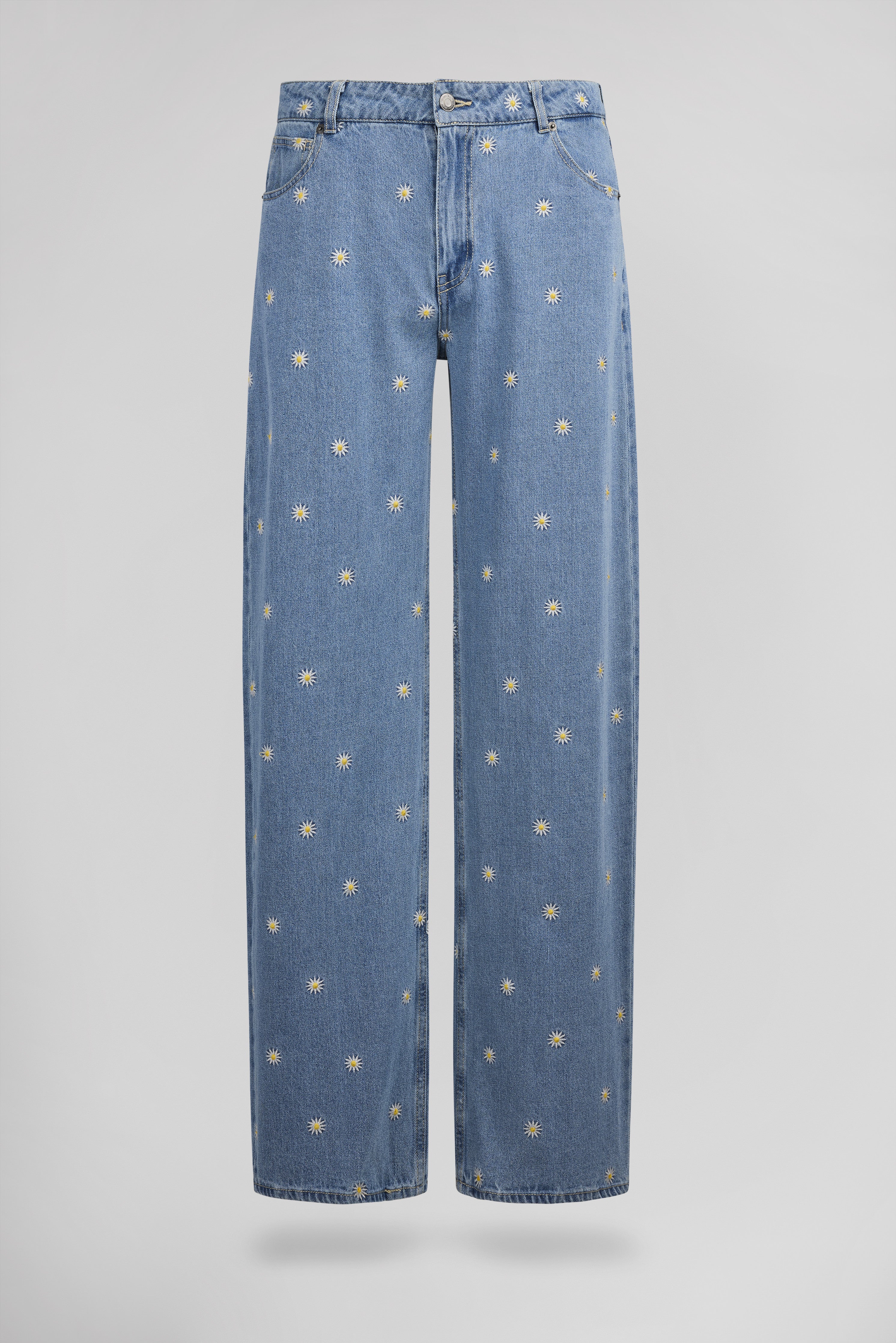 Teddy Smith Tomboy Flower jean droit femme Flower brodé