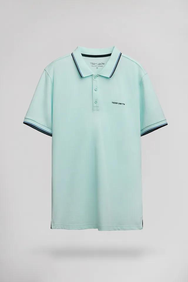 Teddy Smith Pasian 2 MC polo bleu bleach menthol