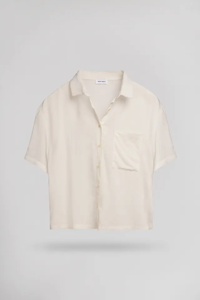 Teddy Smith C-Elia MC chemise lin blanche fluide femme