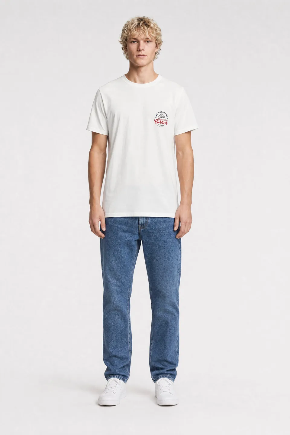 Teddy Smith T-Corner MC t-shirt homme blanc imprimé café