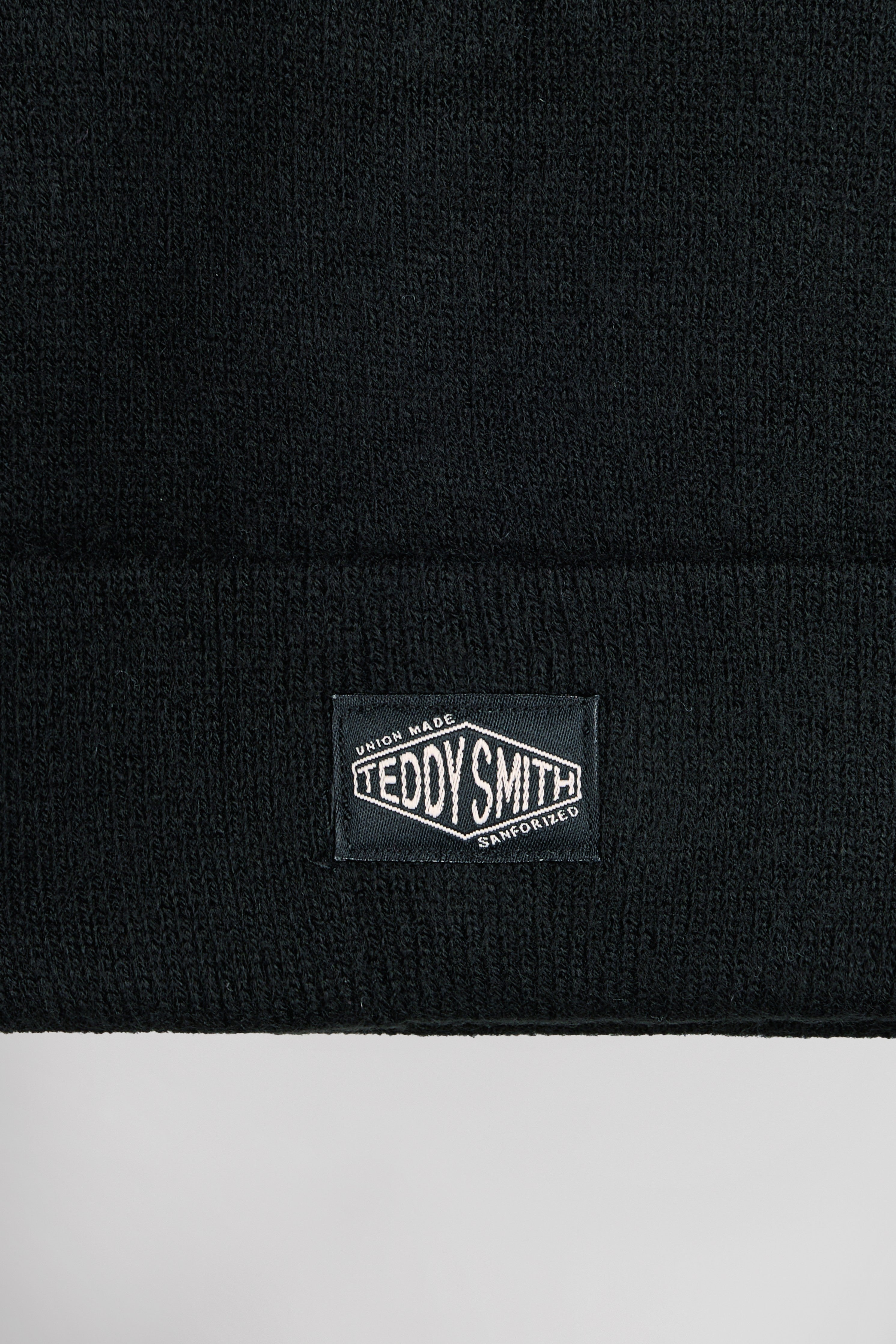 Teddy Smith B-Neo bonnet noir côtelé taille unique