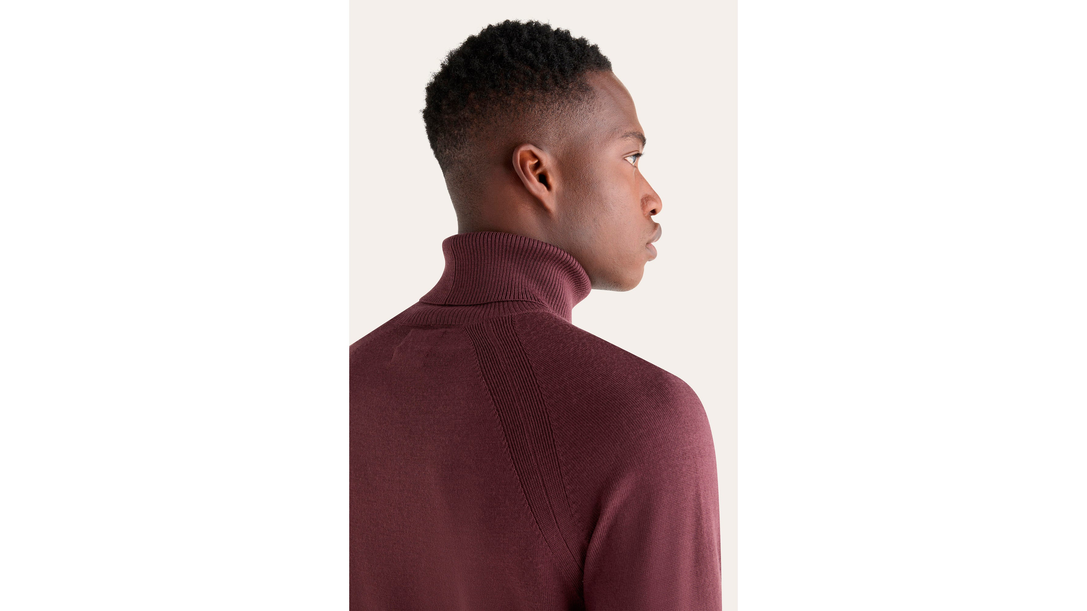 Dockers pull col roulé regular rouge sassafras M