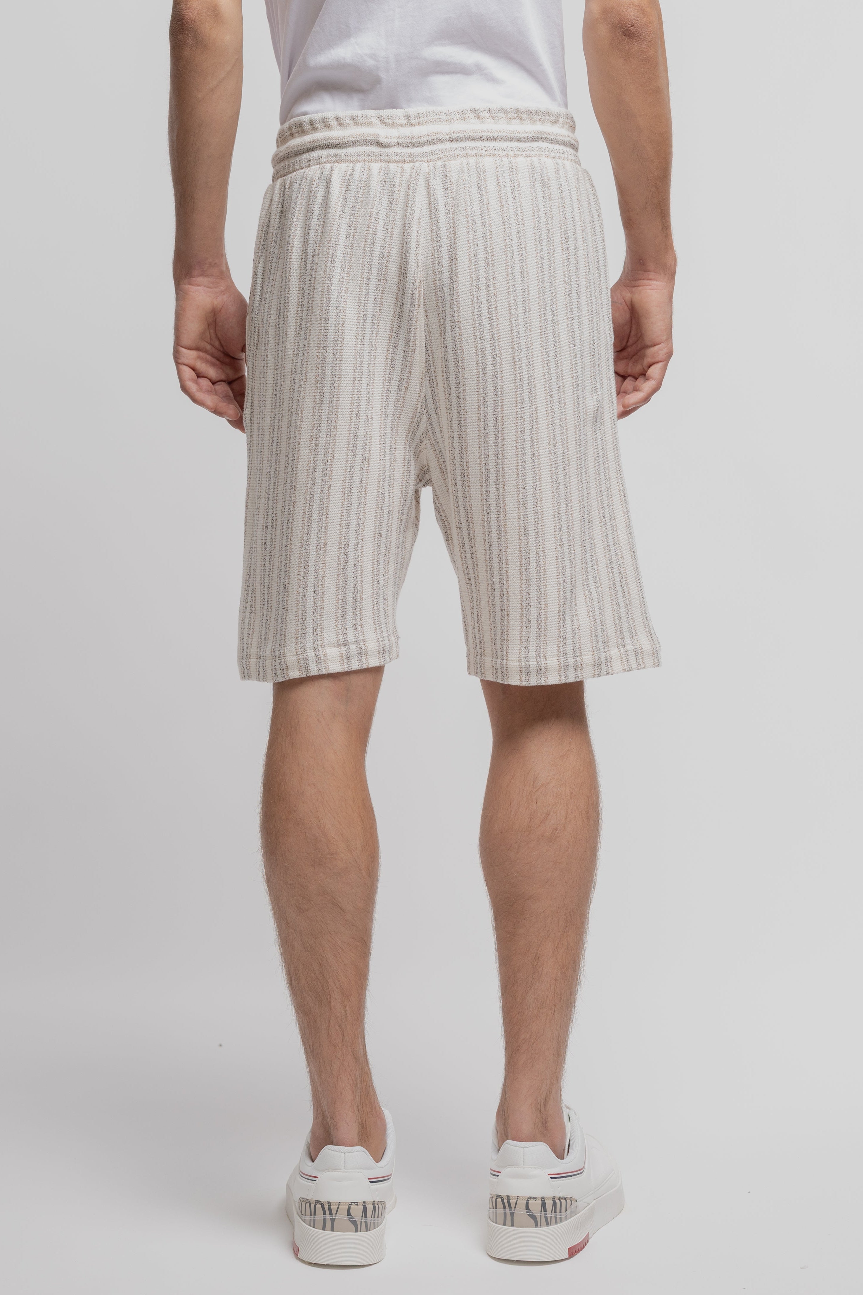 Teddy Smith S-Akuma SH short rayures middle white