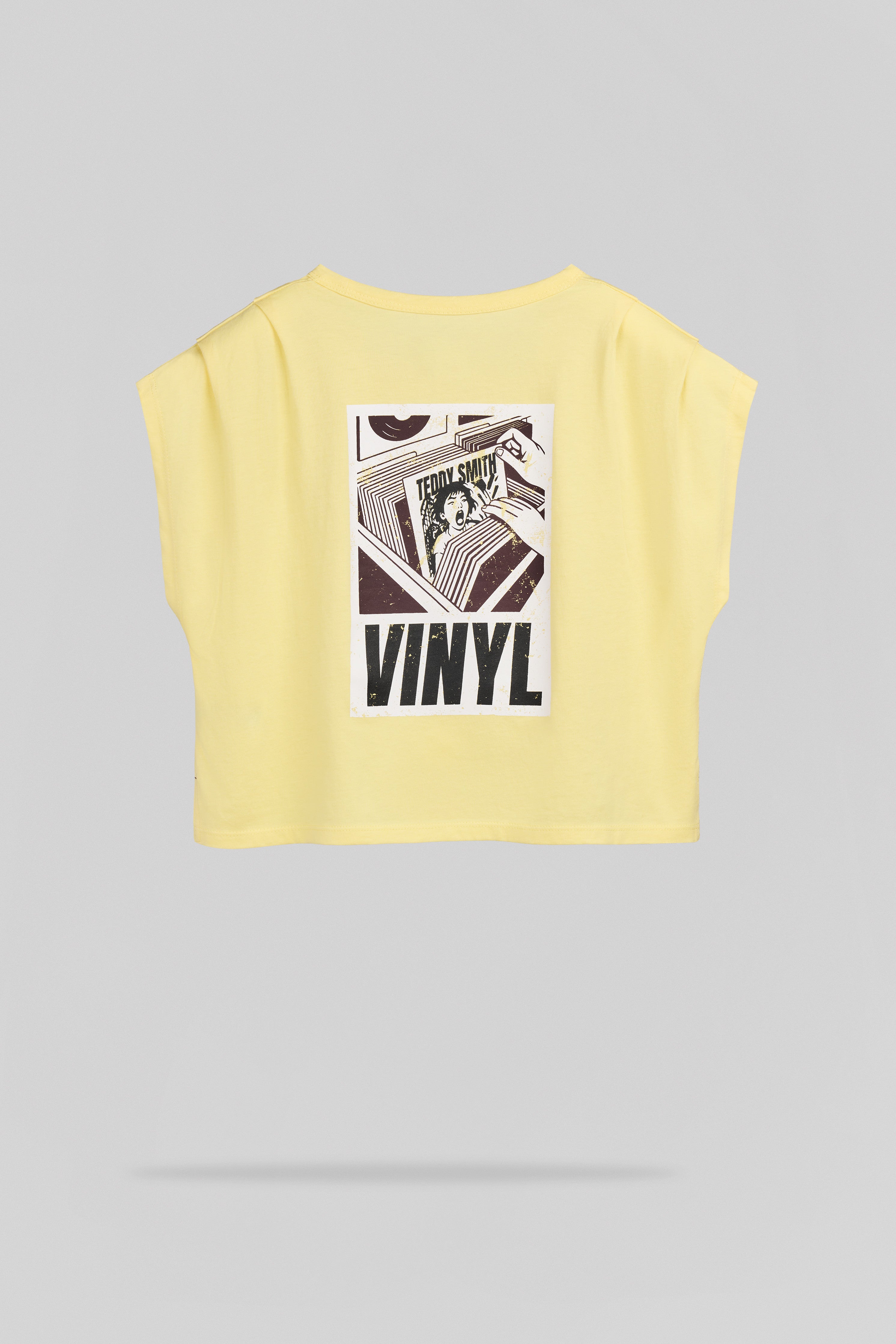 Teddy Smith T-Vinyl MC JR t-shirt jaune citron coton