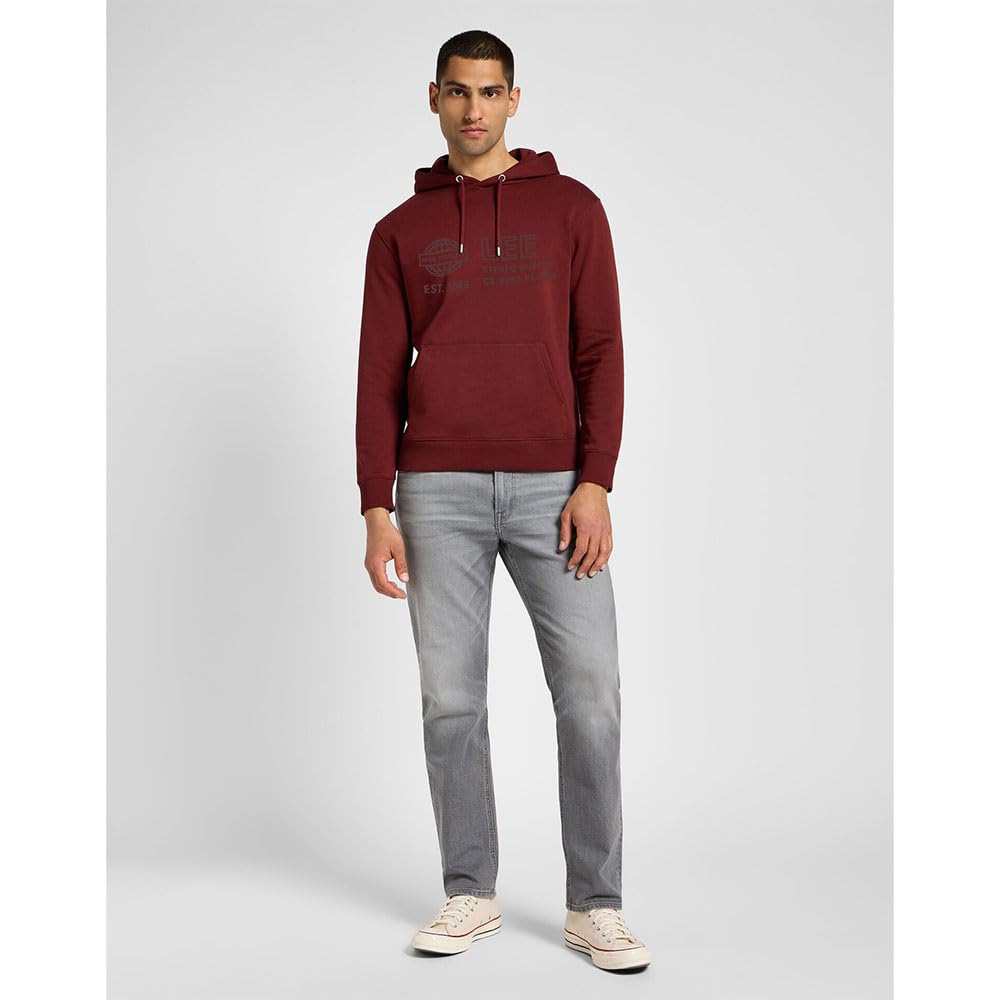 Lee Seasonal Hoodie sweat homme L bleu encre regular