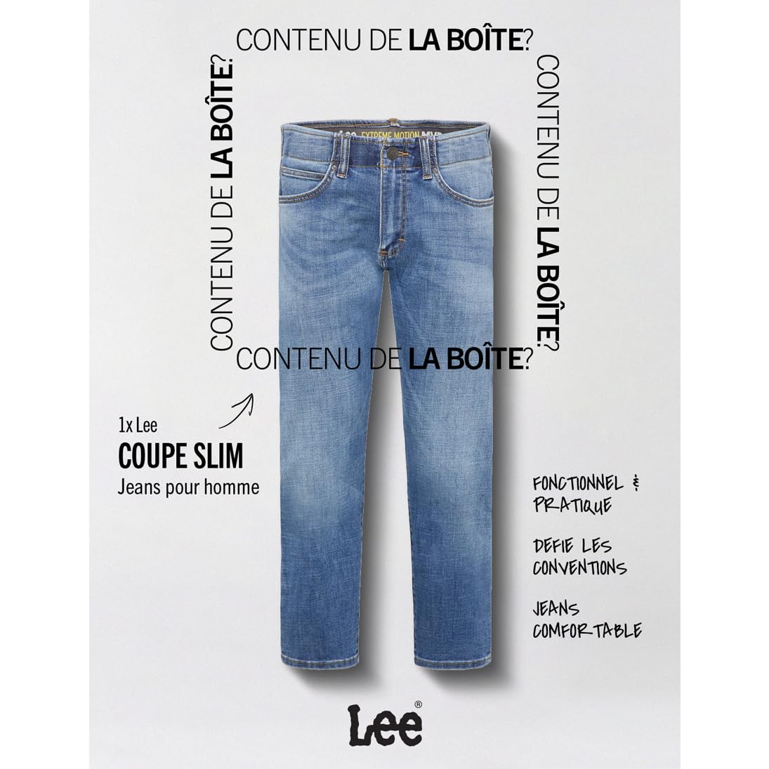 Lee Extreme Motion Lenny jean homme slim droite