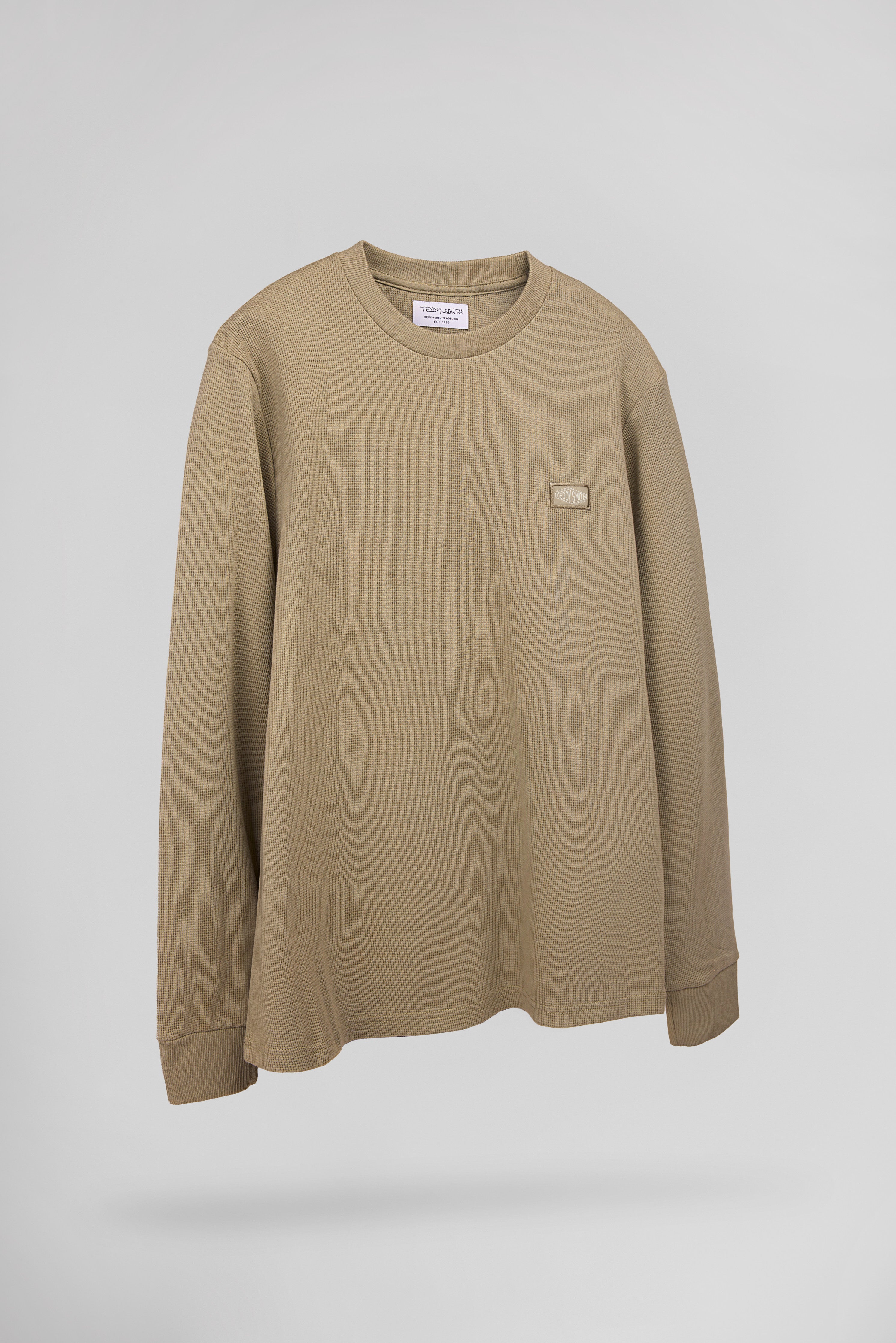 Teddy Smith T-Waffle ML t-shirt beige manches longues