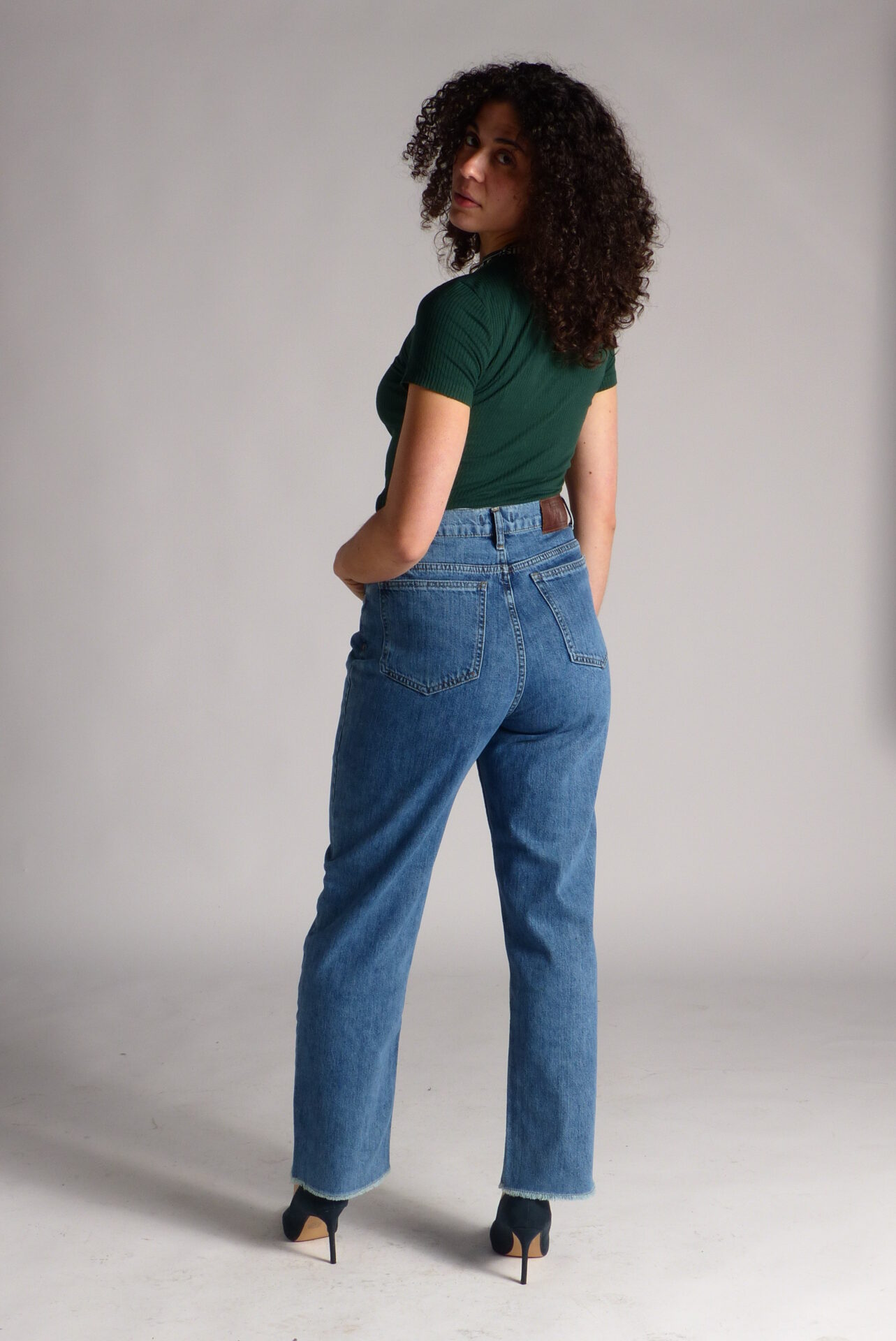 AA Spontané Classicblue Flare jean flare bleu taille haute