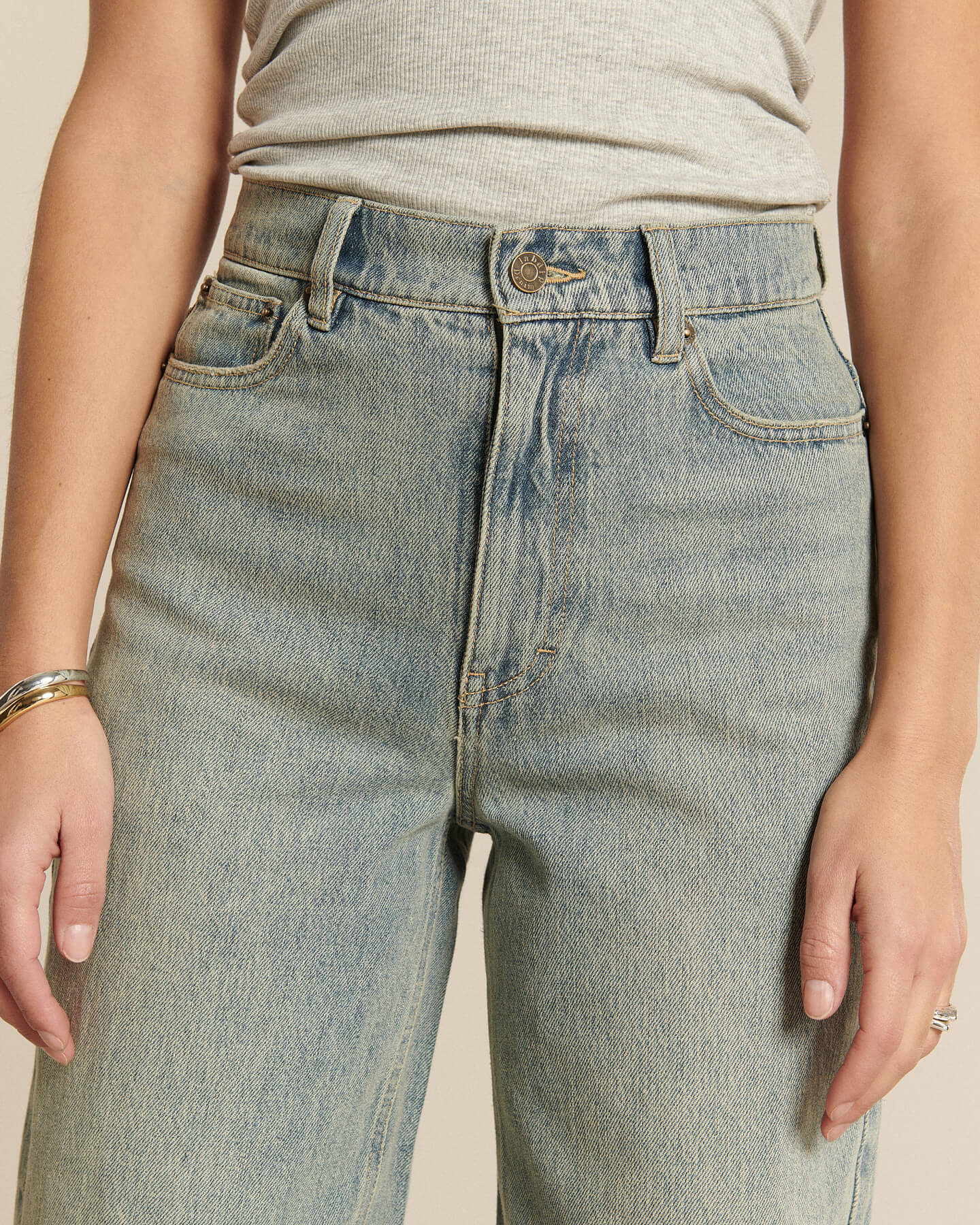 Labdip Olsen jean ballon femme Dirty Blue 100% coton