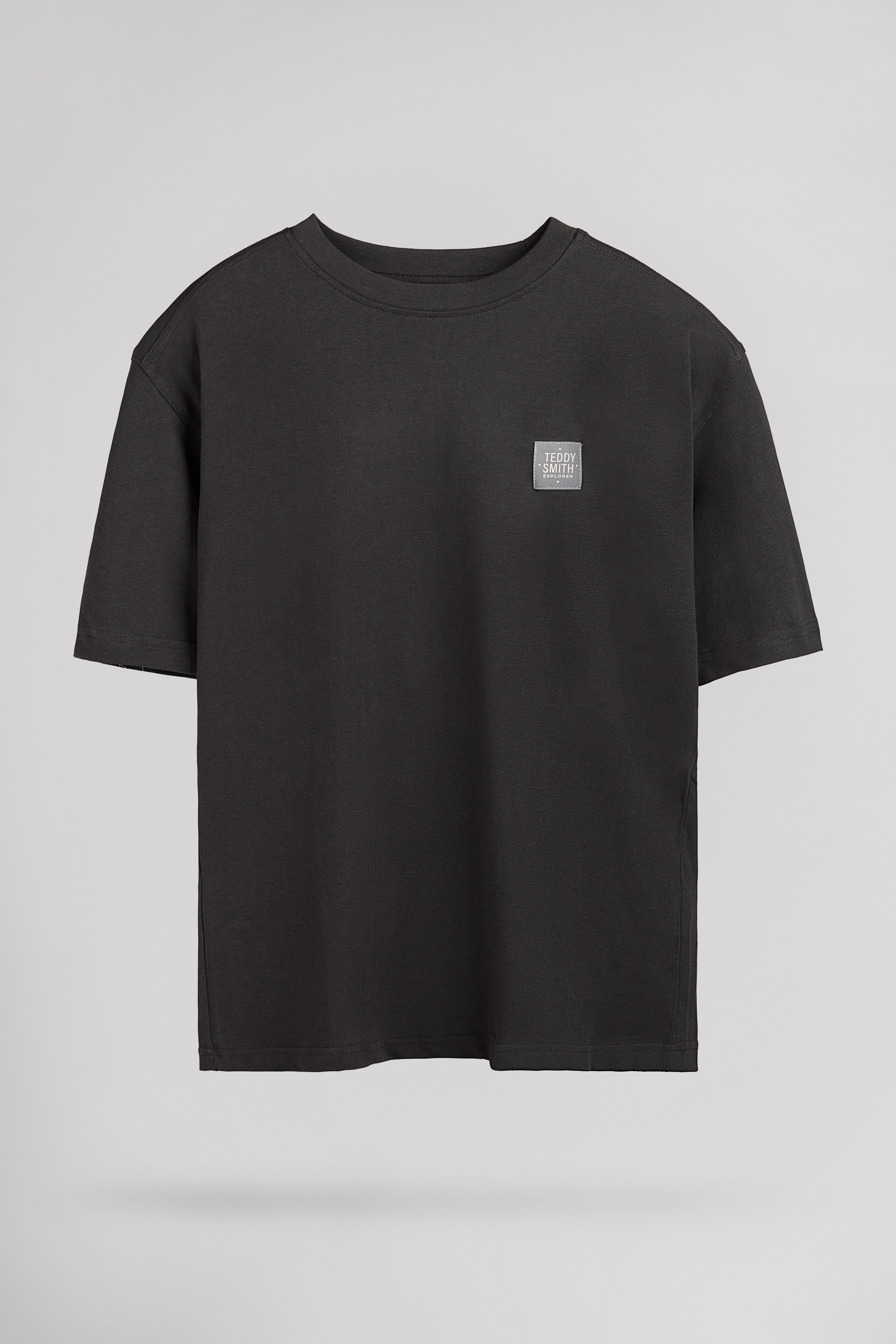 Teddy Smith T-Ylvain MC JR tee-shirt gris anthracite garçon