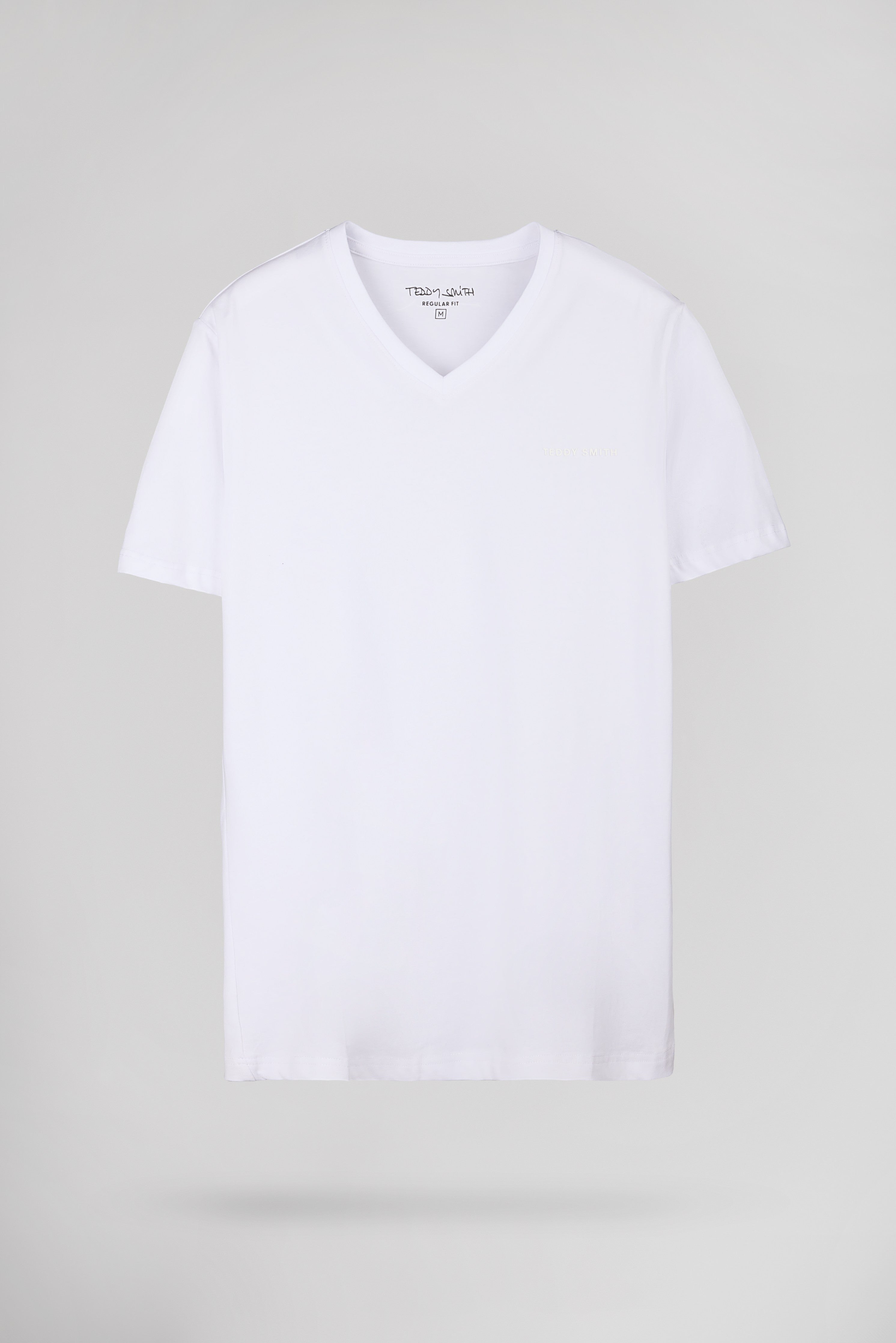 Teddy Smith Tawax 2 MC t-shirt col V blanc coton