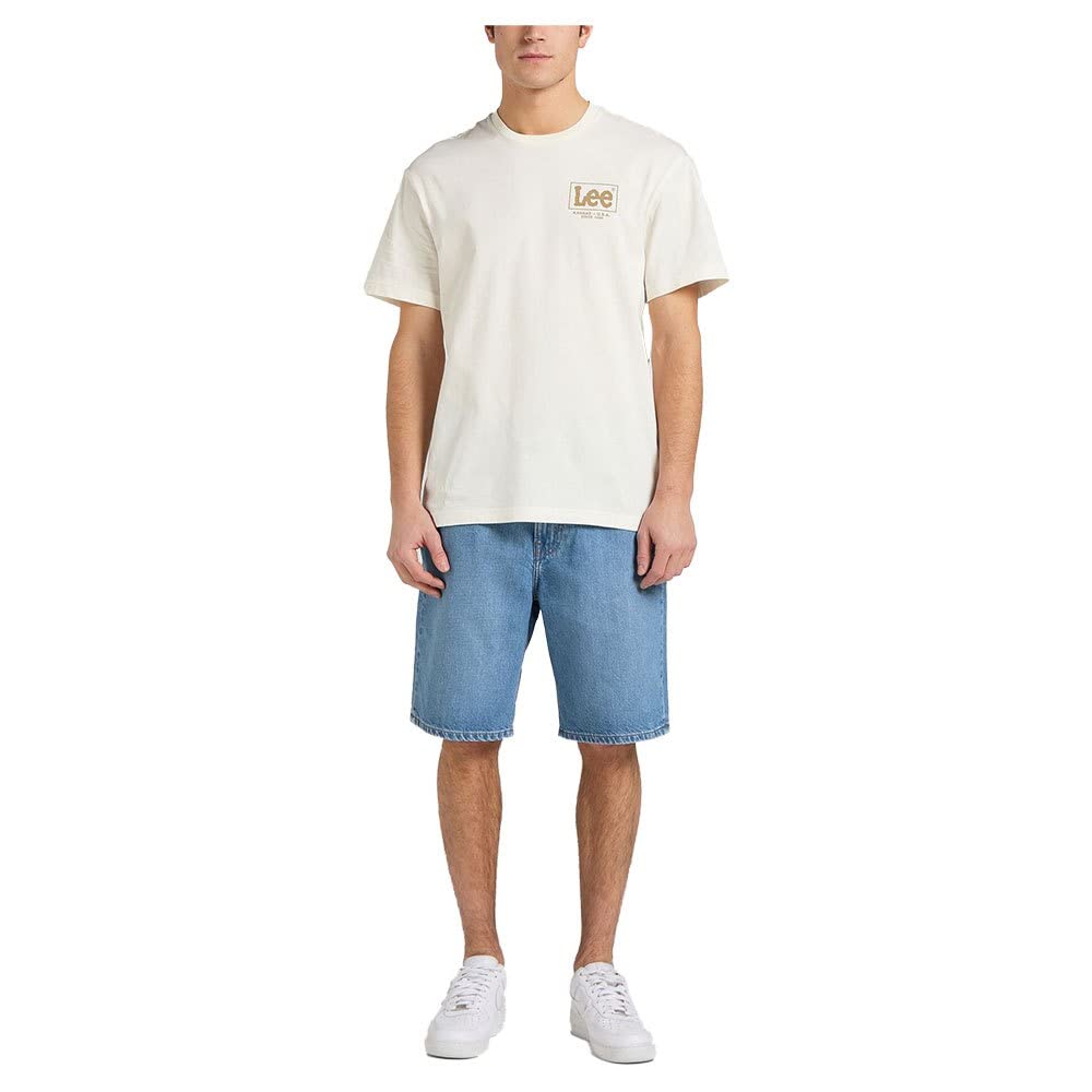 Lee Asher Short homme toile denim délavé clair