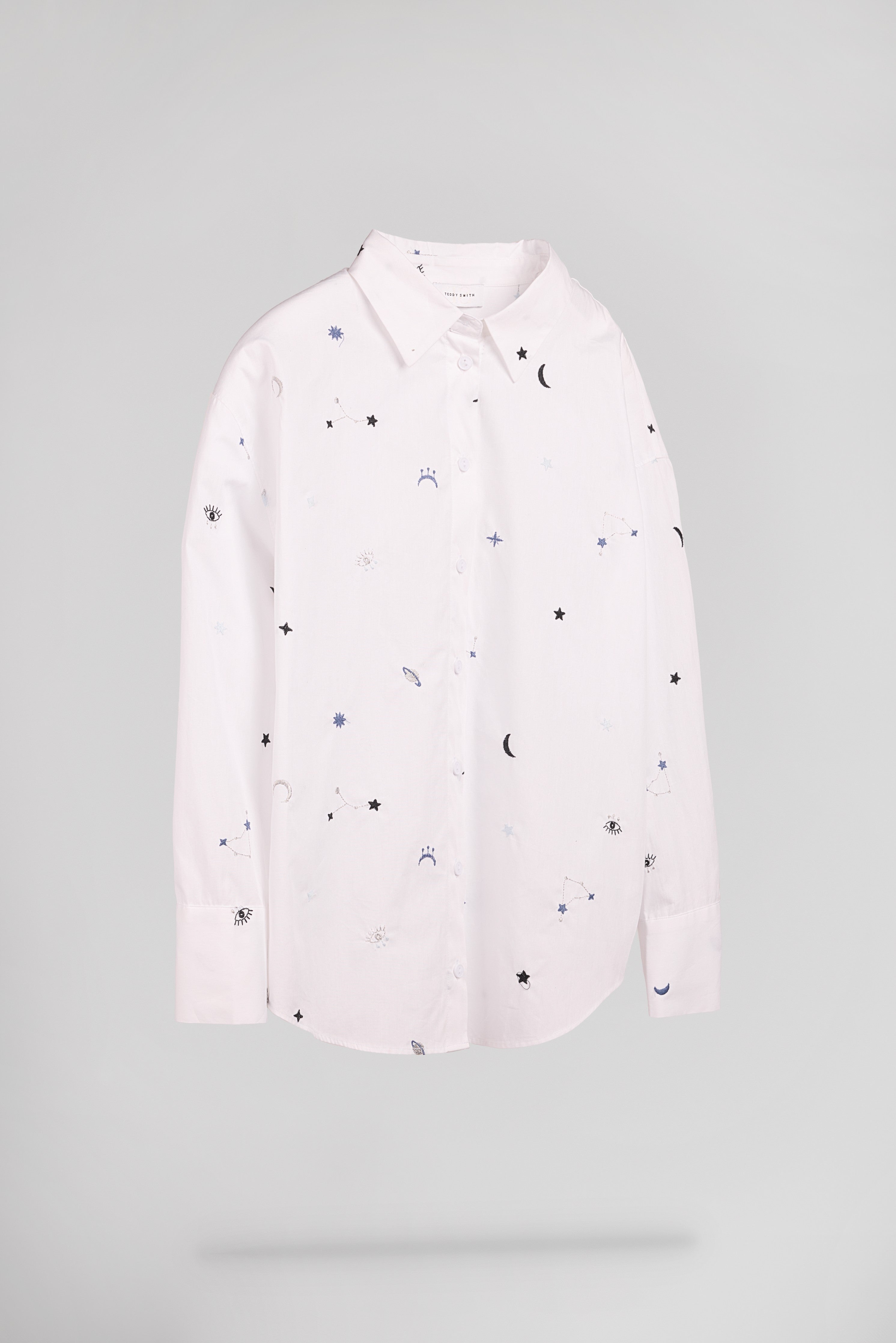 Teddy Smith C-Elena chemise imprimée blanc coton
