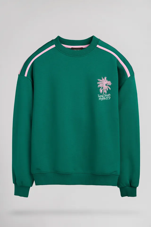 Teddy Smith S-Oria JR sweat fille vert molleton