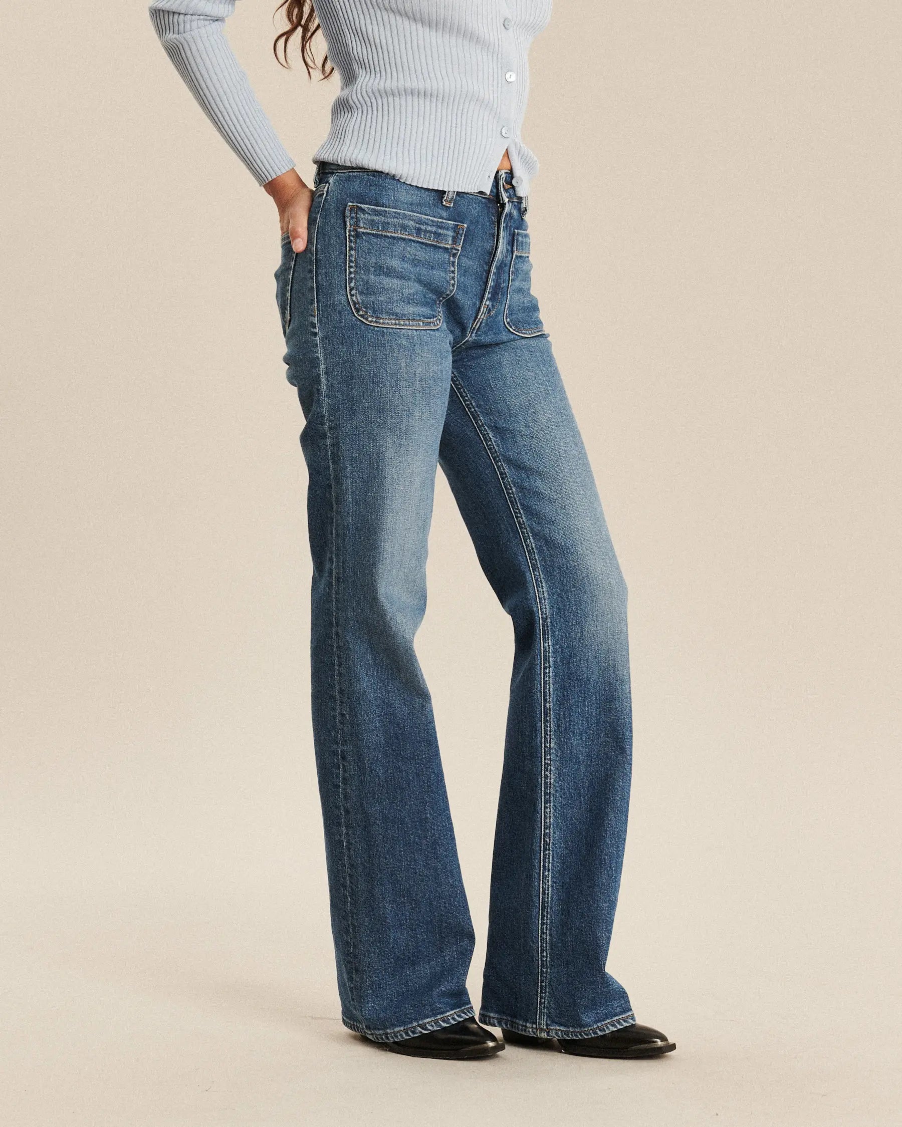 Labdip Nina jean flare femme Mid Blue taille 30 stretch
