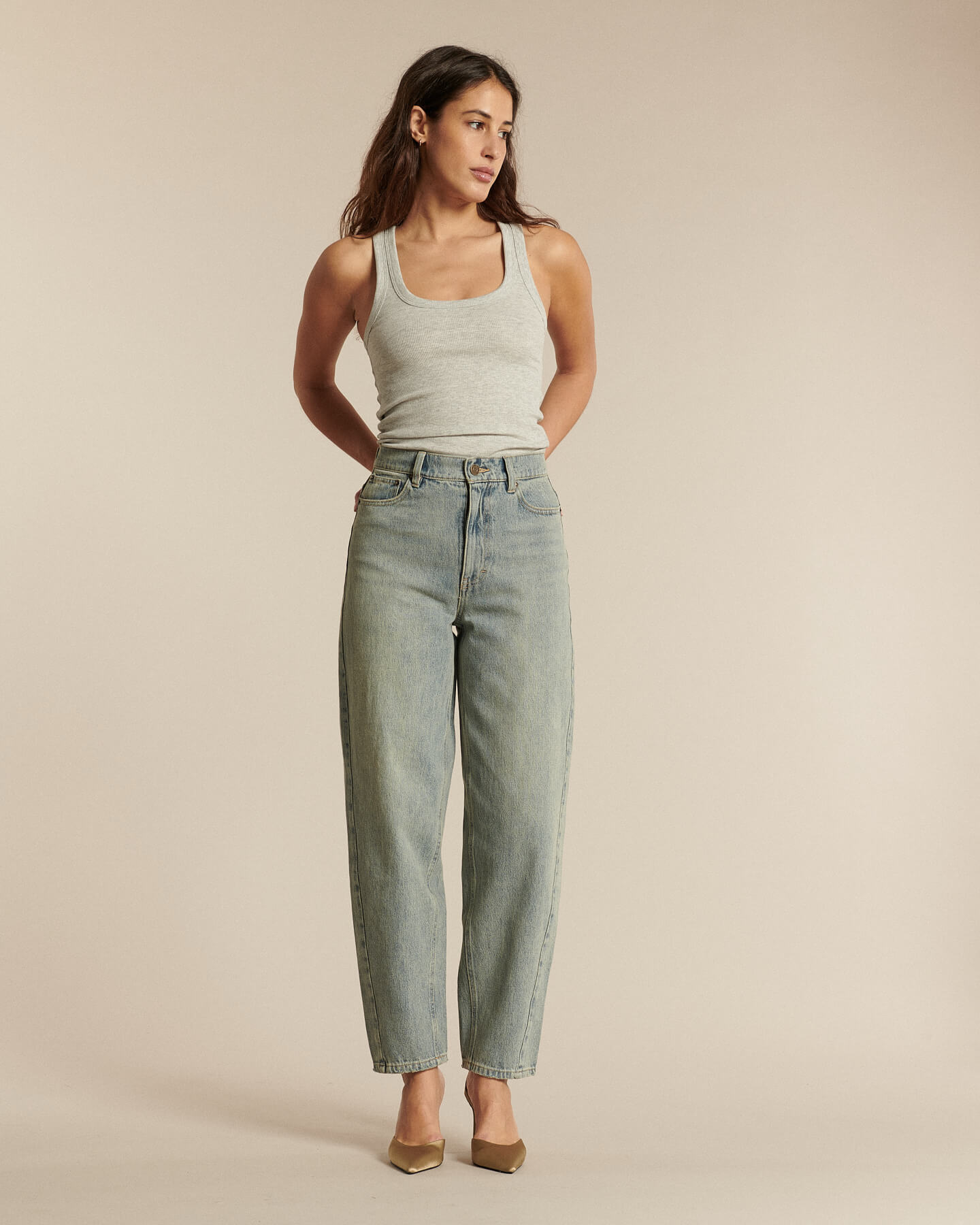 Labdip Olsen jean ballon femme Dirty Blue 100% coton