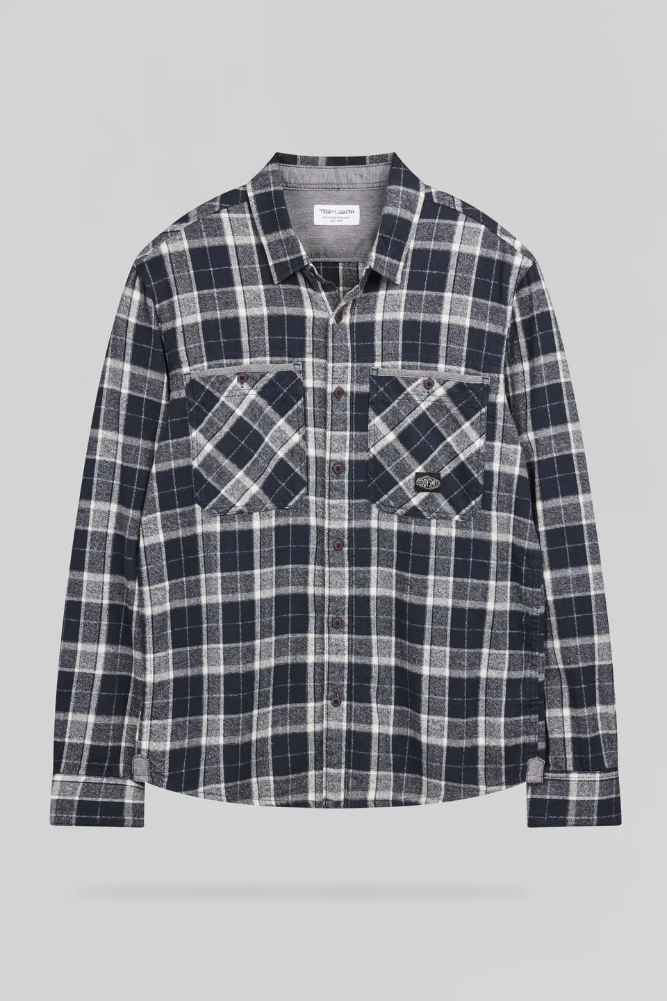 Teddy Smith Trent ML Dark Navy chemise à carreaux homme