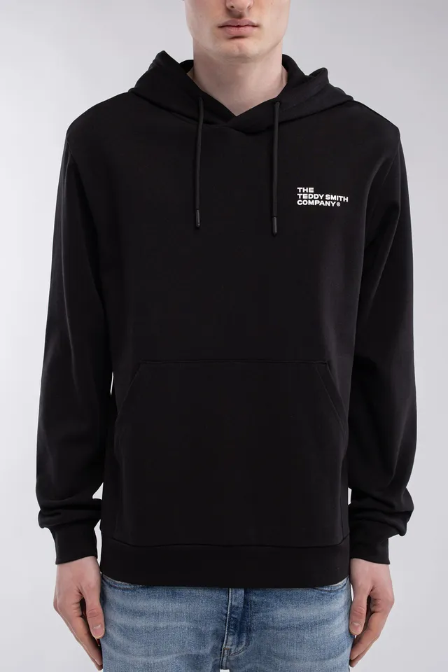 Teddy Smith S-Company Hoody sweat capuche noir interlock