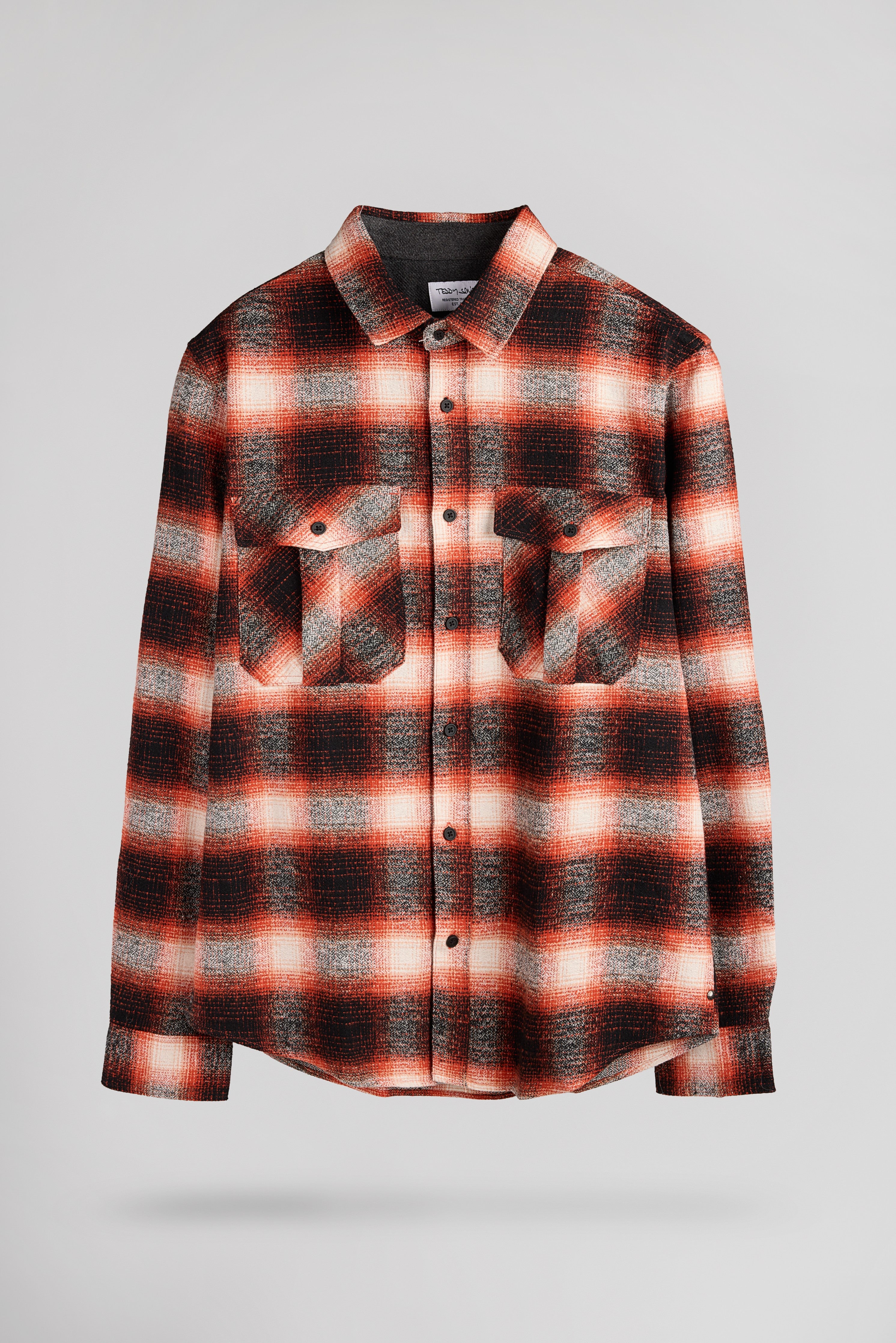 Teddy Smith C-Peak ML chemise carreaux orange