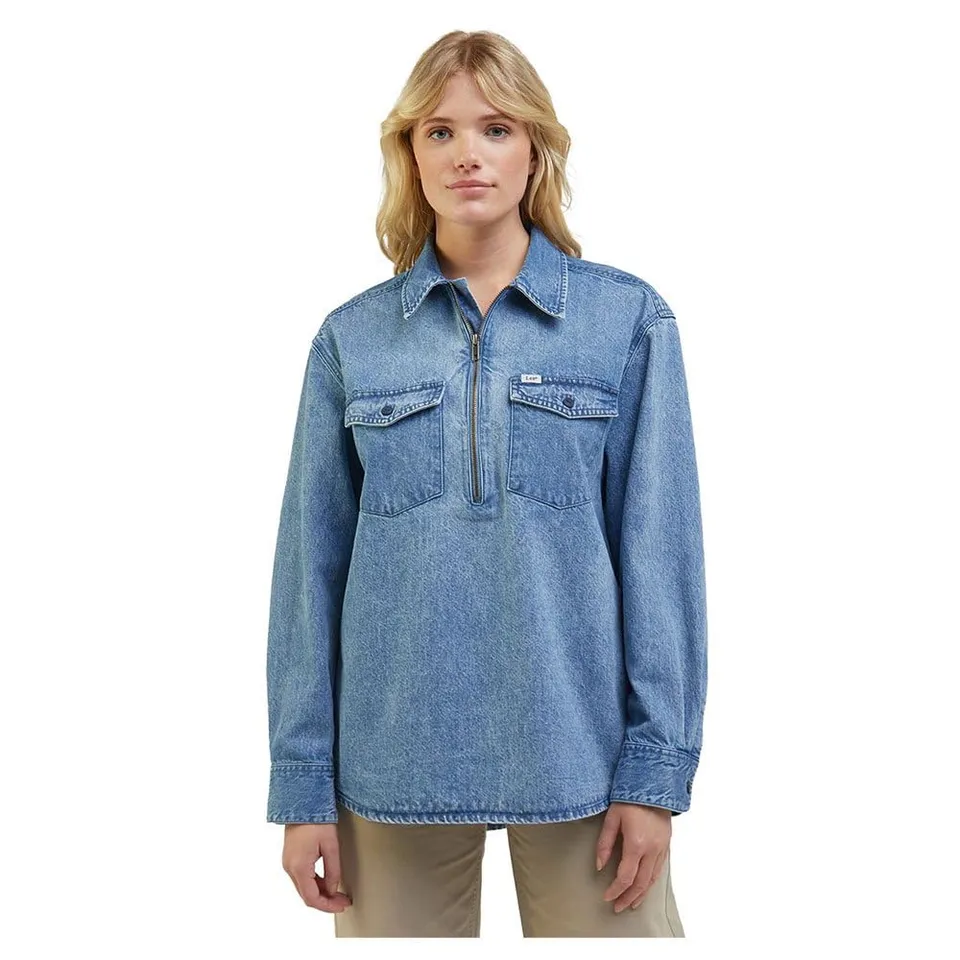 Lee Popover Blues t-shirt femme zippé M
