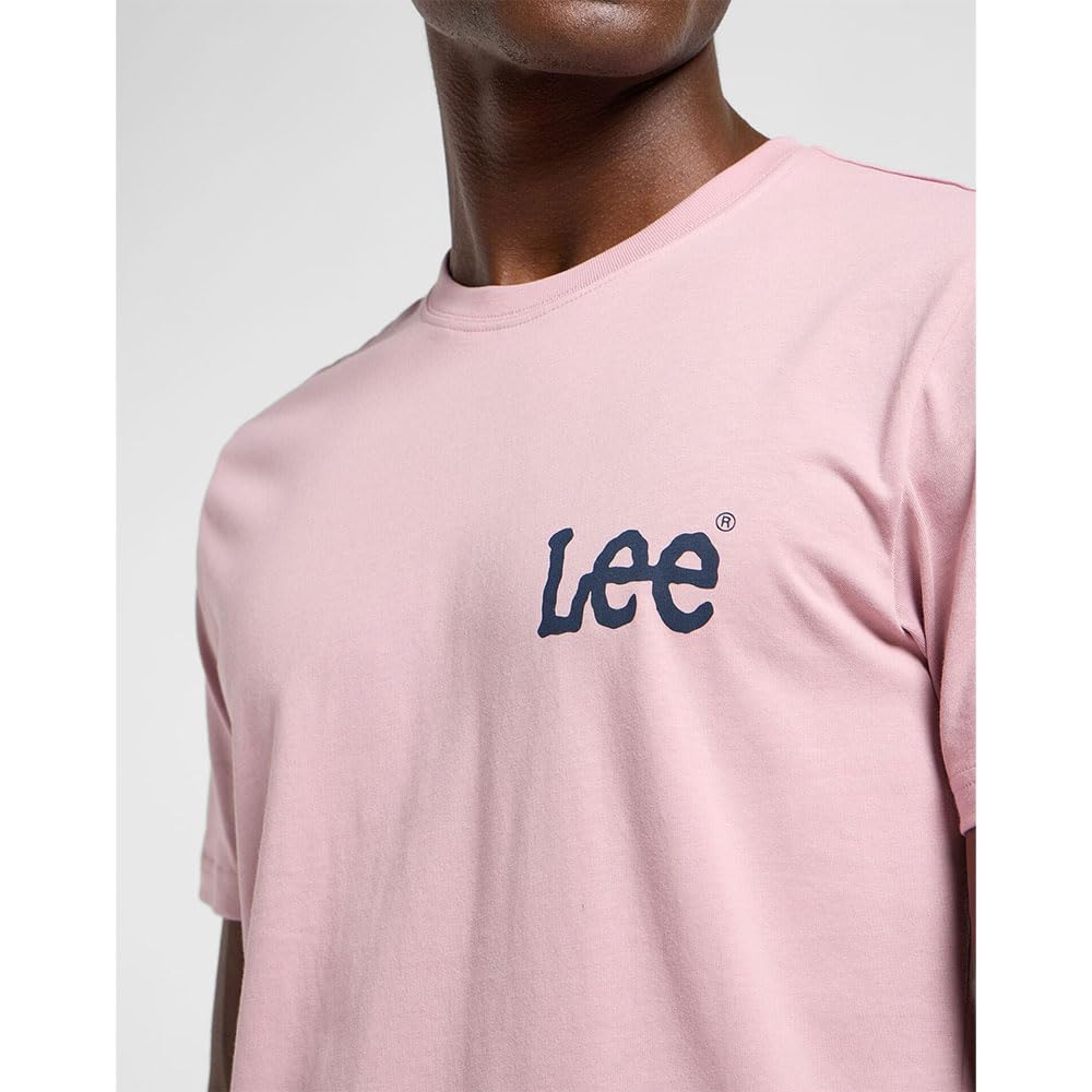 Lee Medium Wobbly Tee T-Shirt Homme Mauve Doux