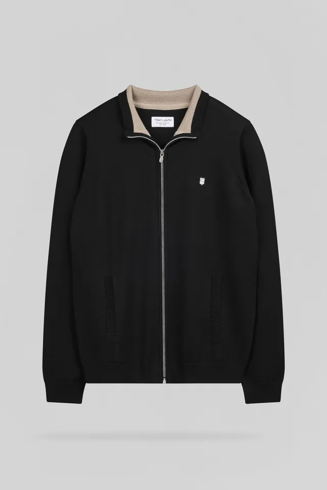 Teddy Smith G-Martyn gilet zippé noir col montant
