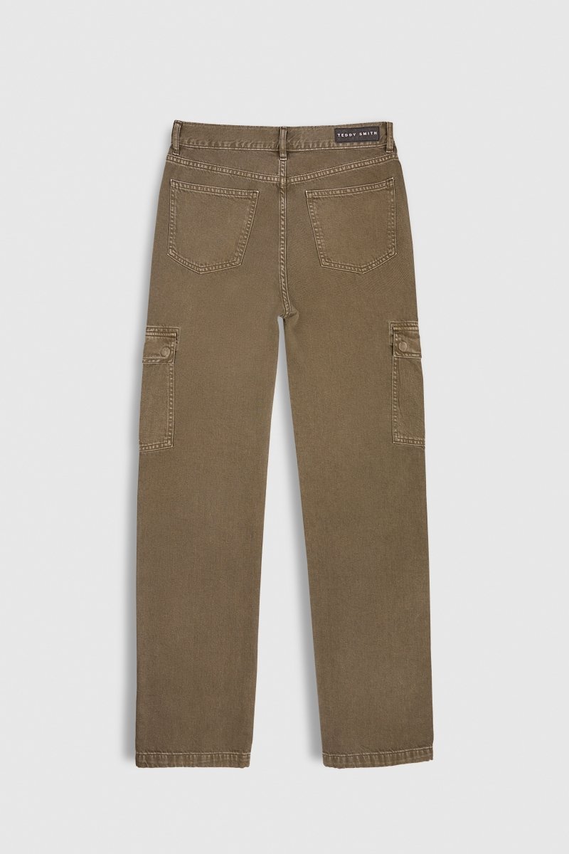 Teddy Smith P-Angel Cargo pantalon droit kaki femme