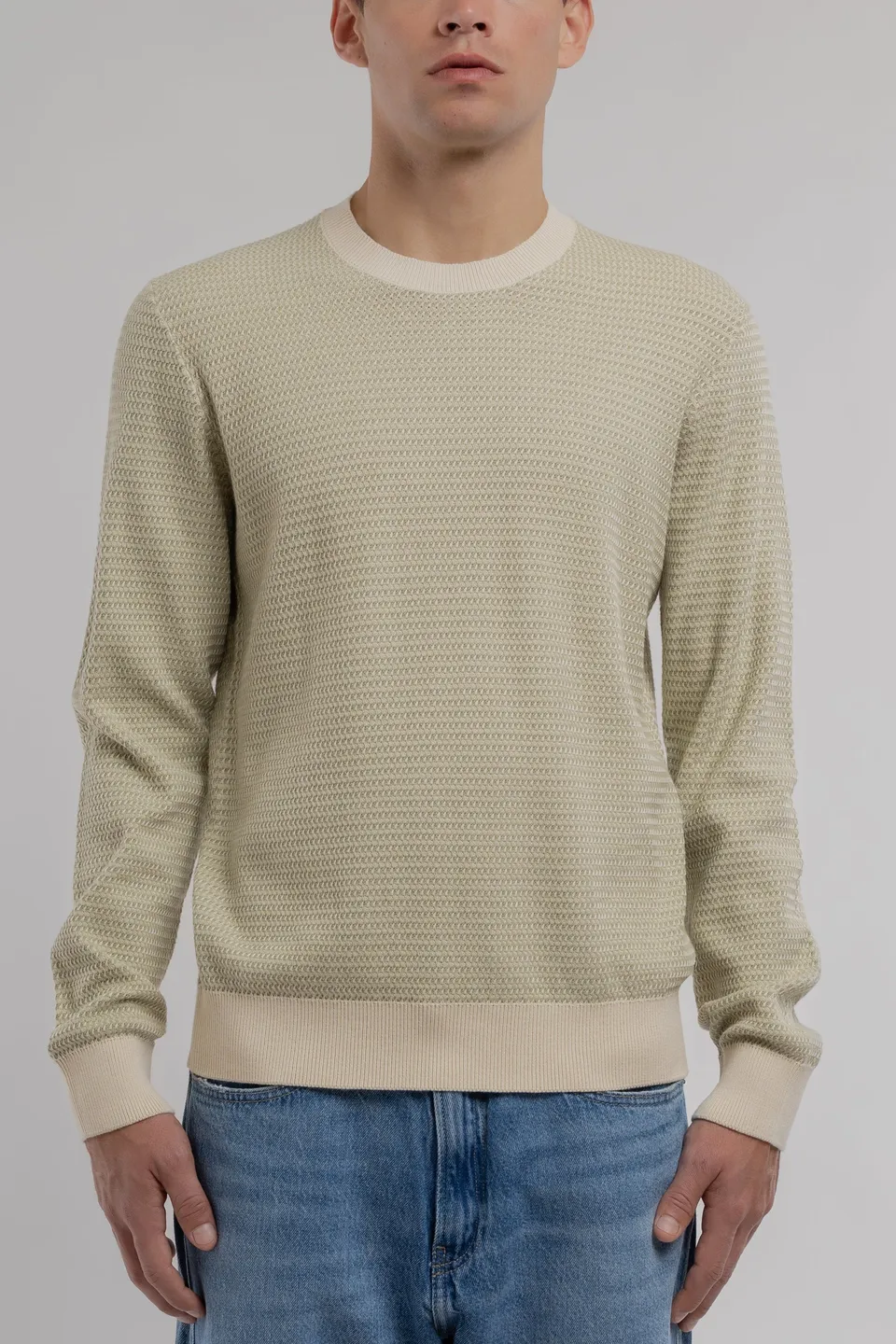 Teddy Smith P-Milan 2 Pull Vert Sauge Coton Homme