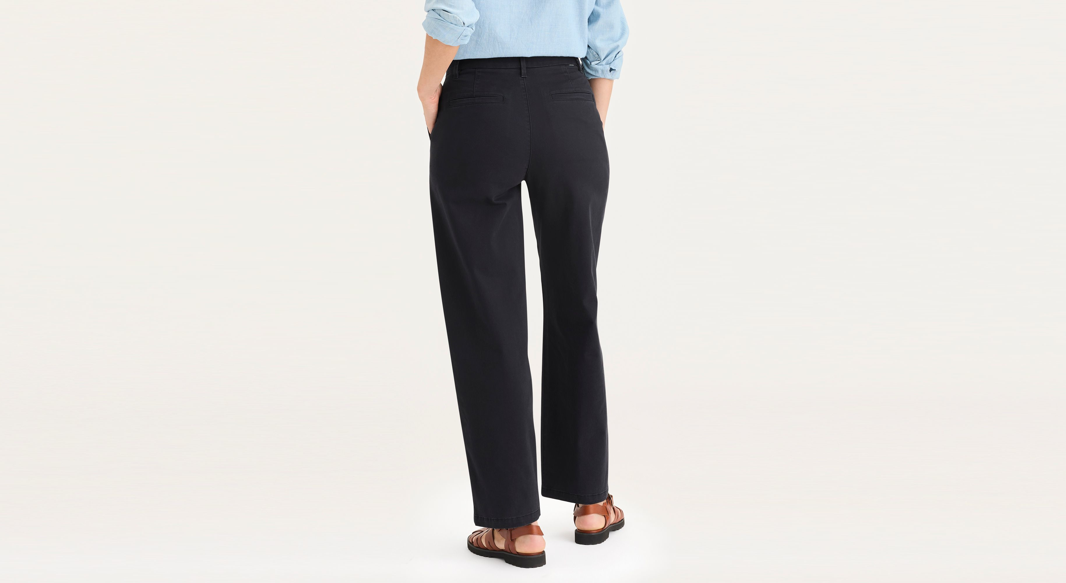Dockers Blake chino femme straight taille haute noir