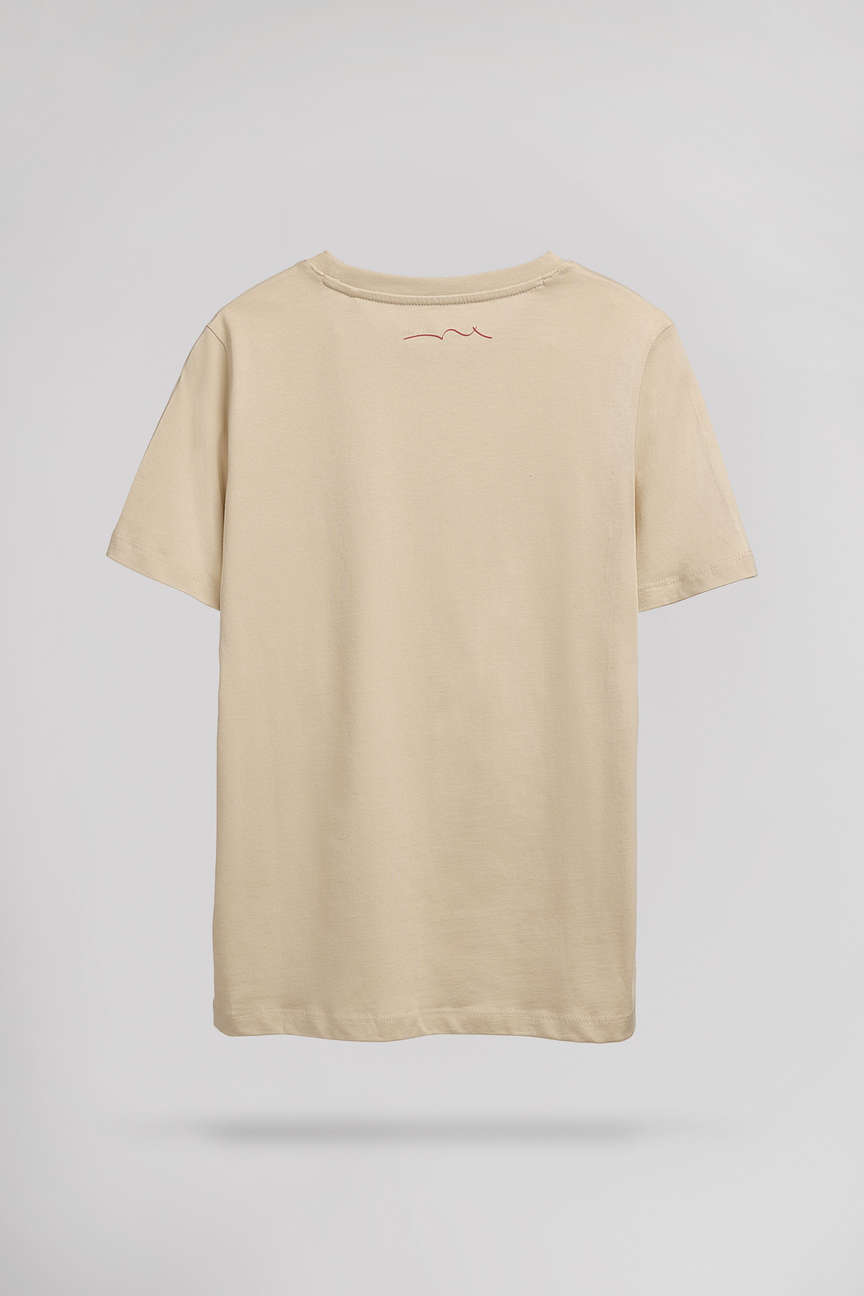 Teddy Smith T-Evan MC JR t-shirt garçon Beige Clair coton