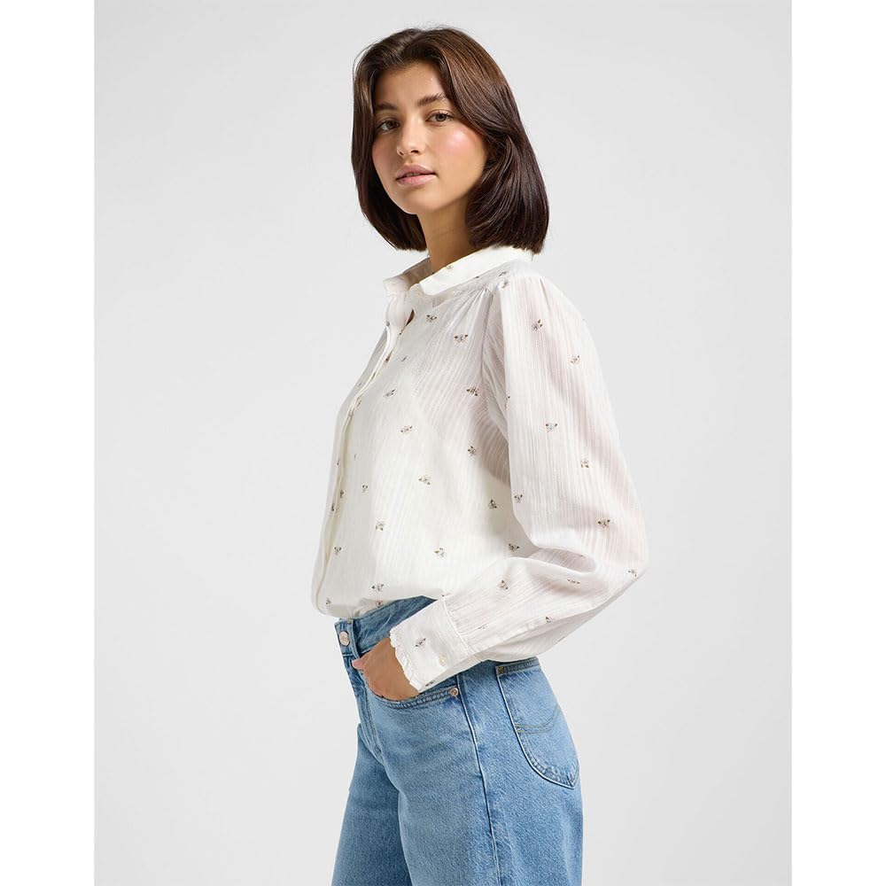 Lee Shirred Blouse chemisier femme L Grove Floral coton bio
