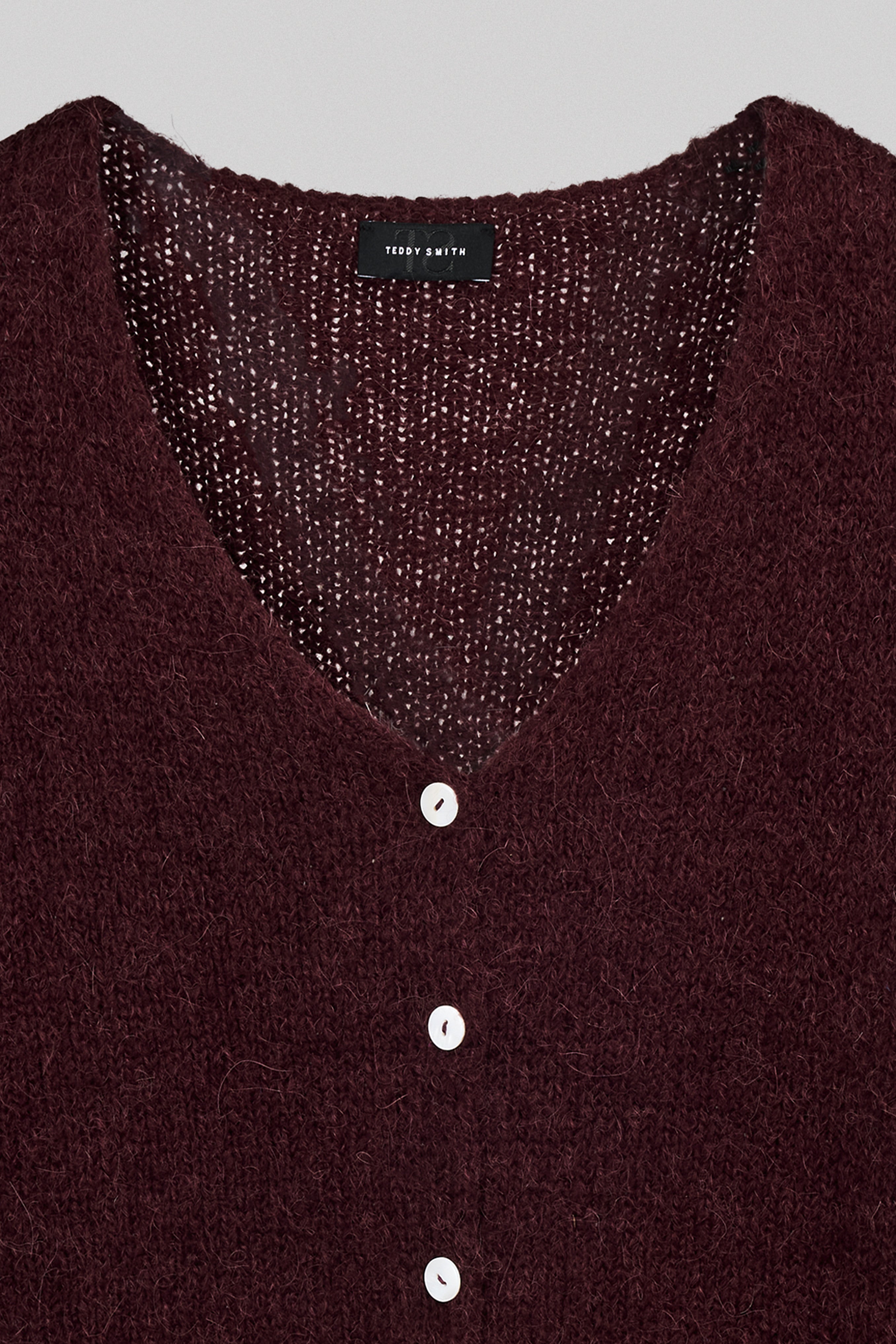 Teddy Smith G-Mela gilet bordeaux femme alpaga